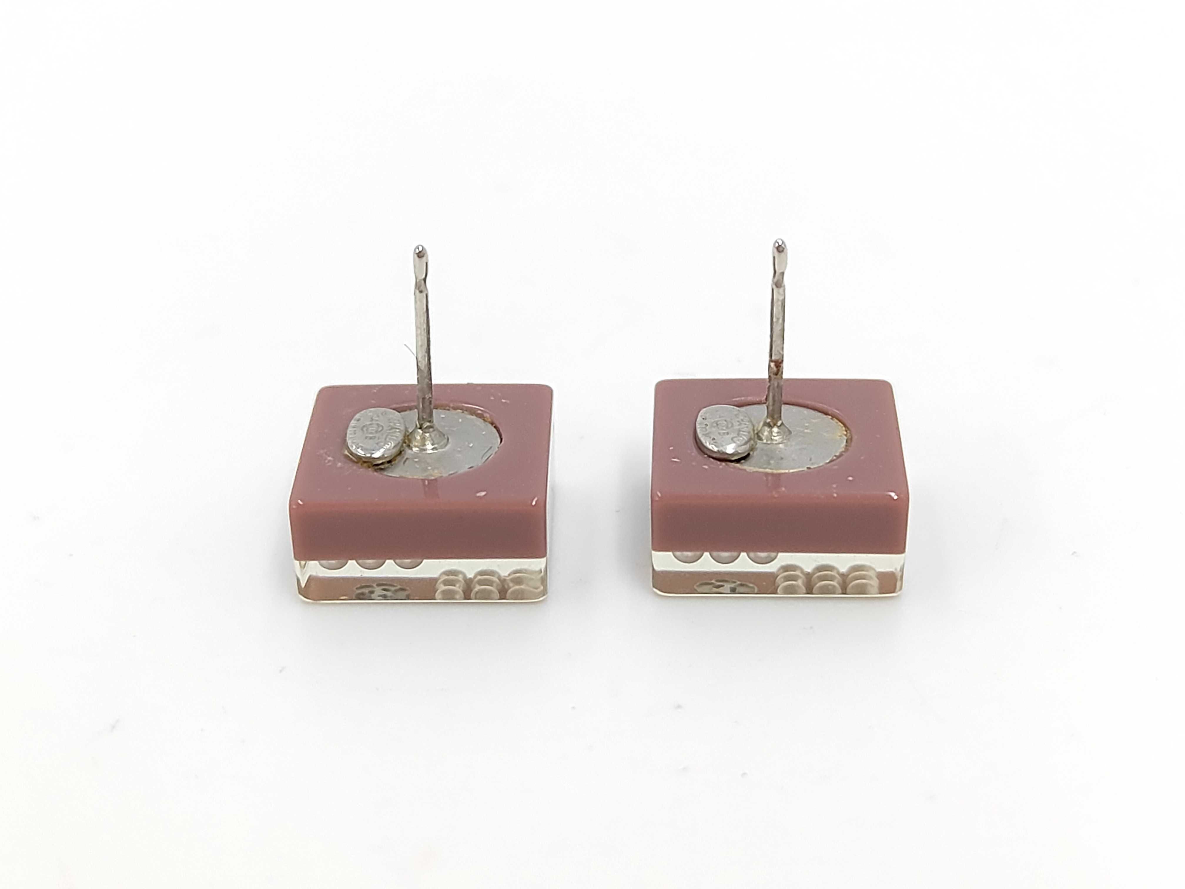Coco Mark Camellia Square Earrings — view 4