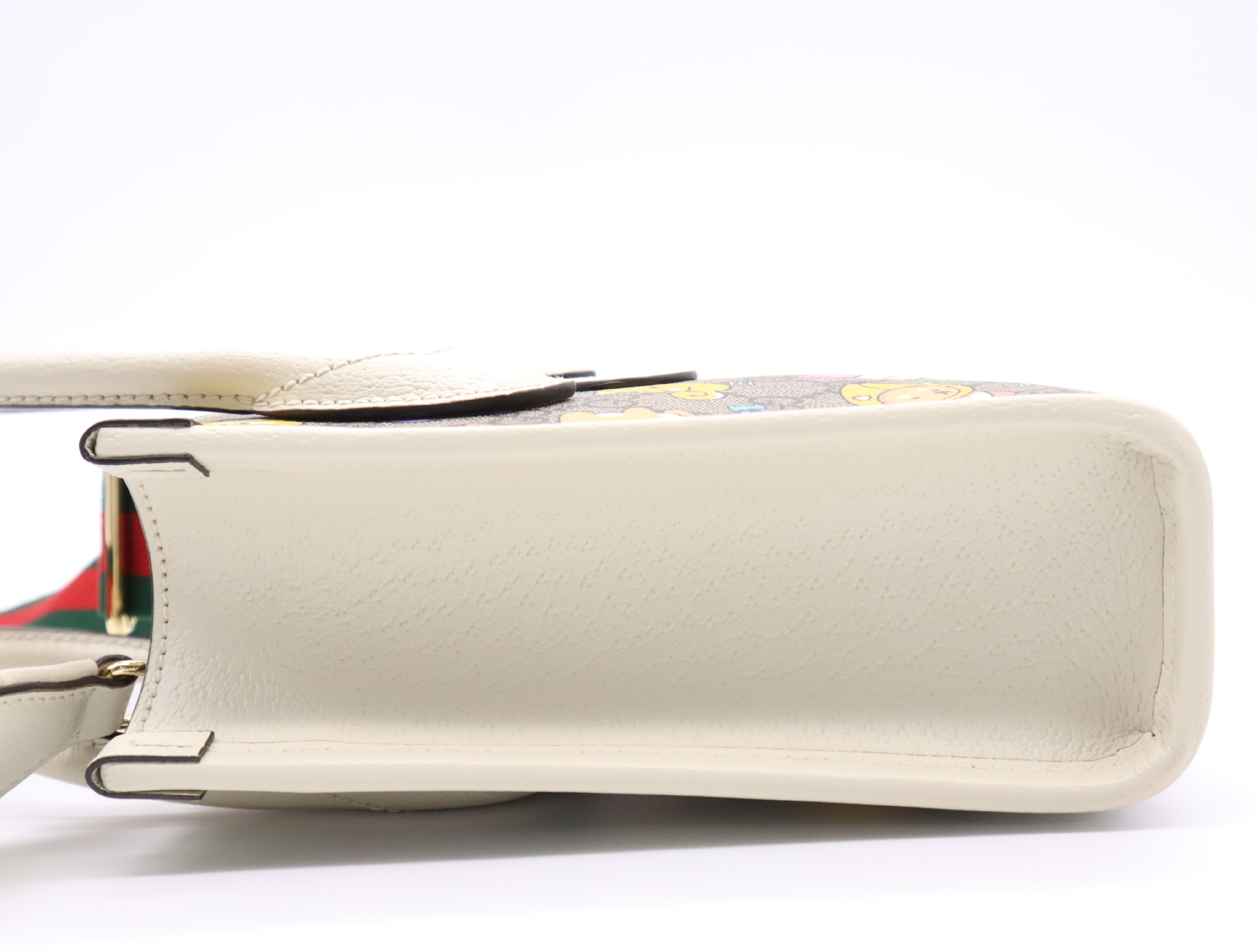 699406 PVC x Leather Gucci x Pikarar GG Supreme 2-Way Handbag Beige x White with Shoulder Strap — view 3