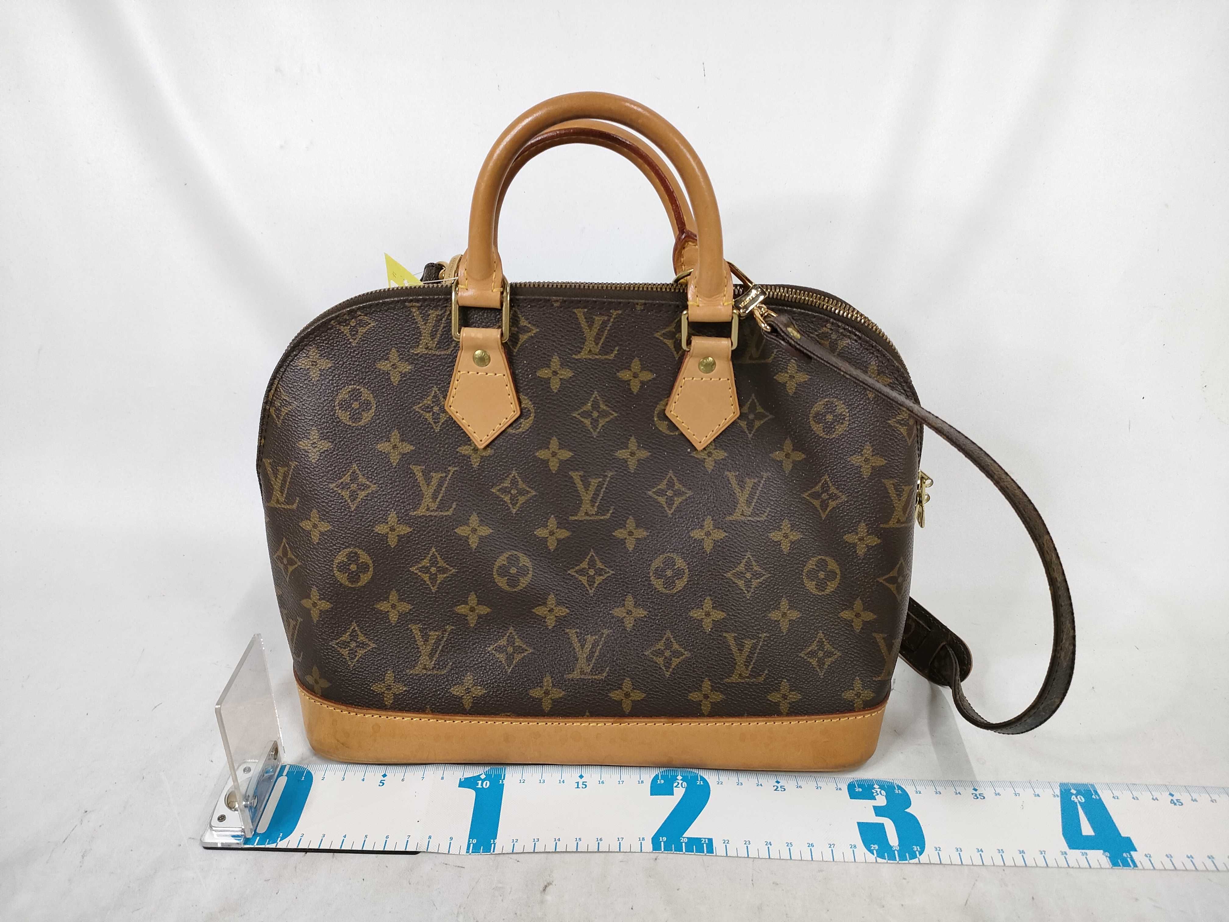 Monogram M40878 Alma MM Handbag with Stamp — view 2