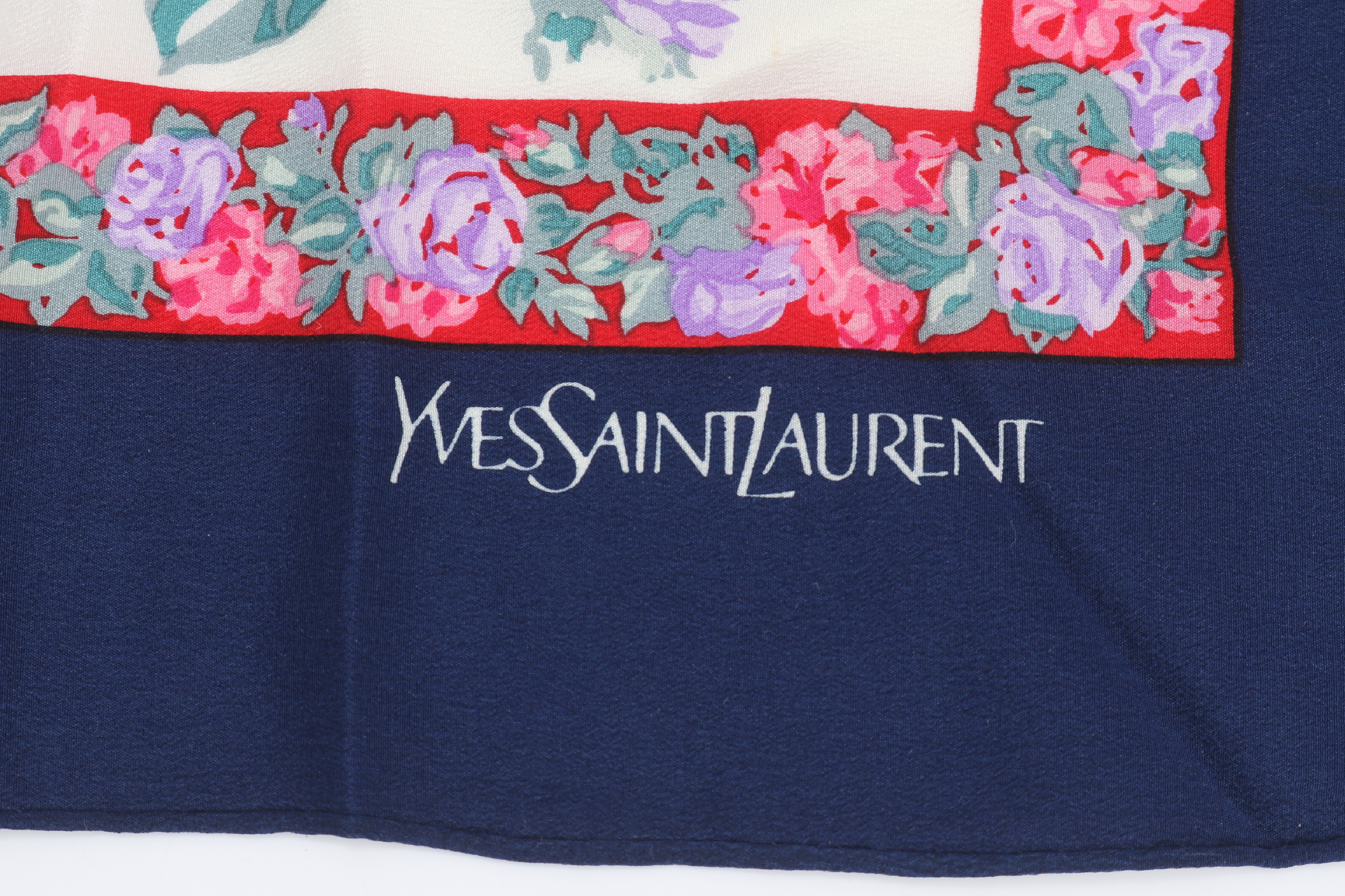 floral print scarf with tag, 100% silk, other accessories. — view 6
