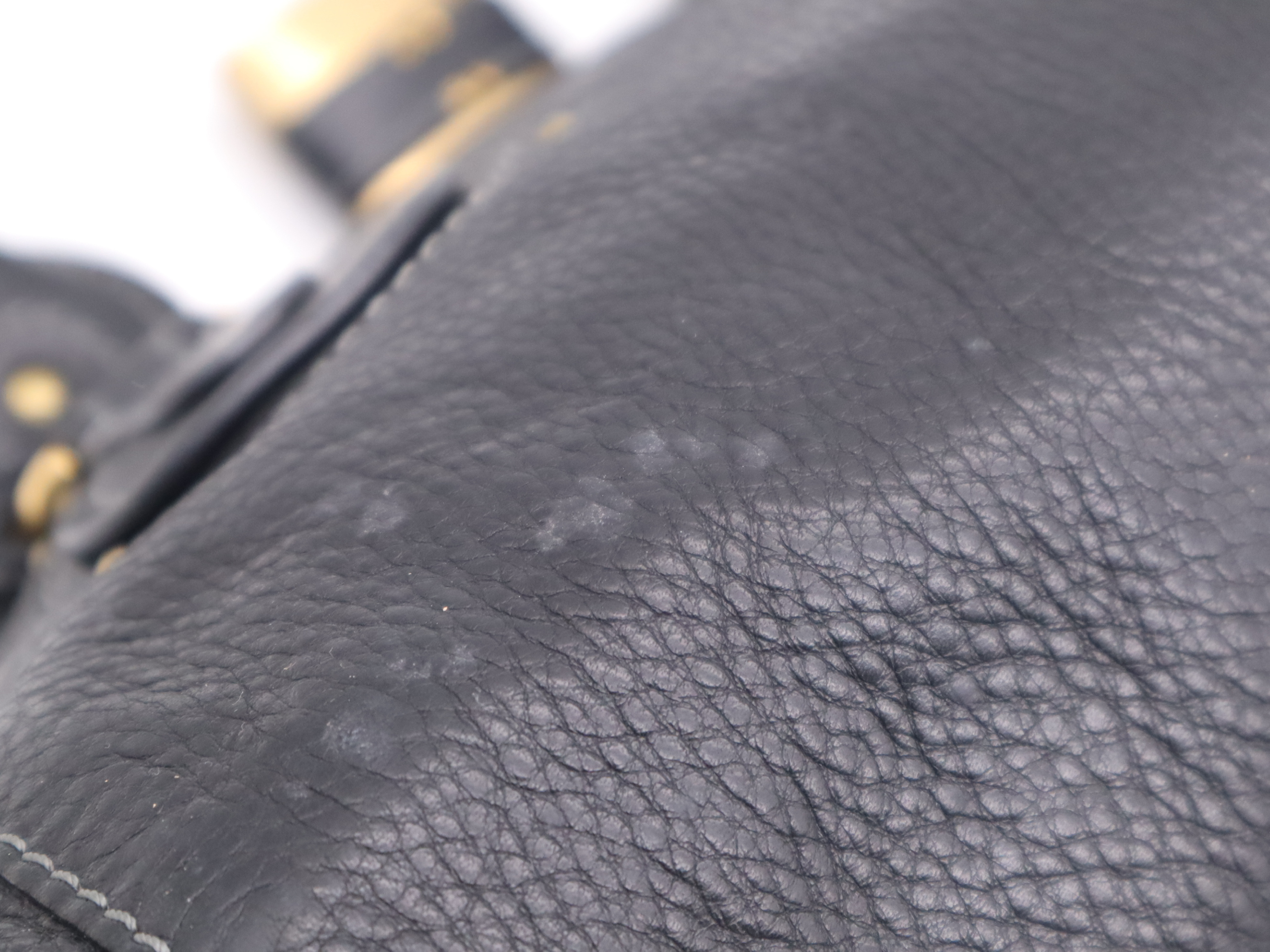 Leather Paddington Handbag with Leather Padlock, Key, and Dust Bag - Black Handbag — view 10