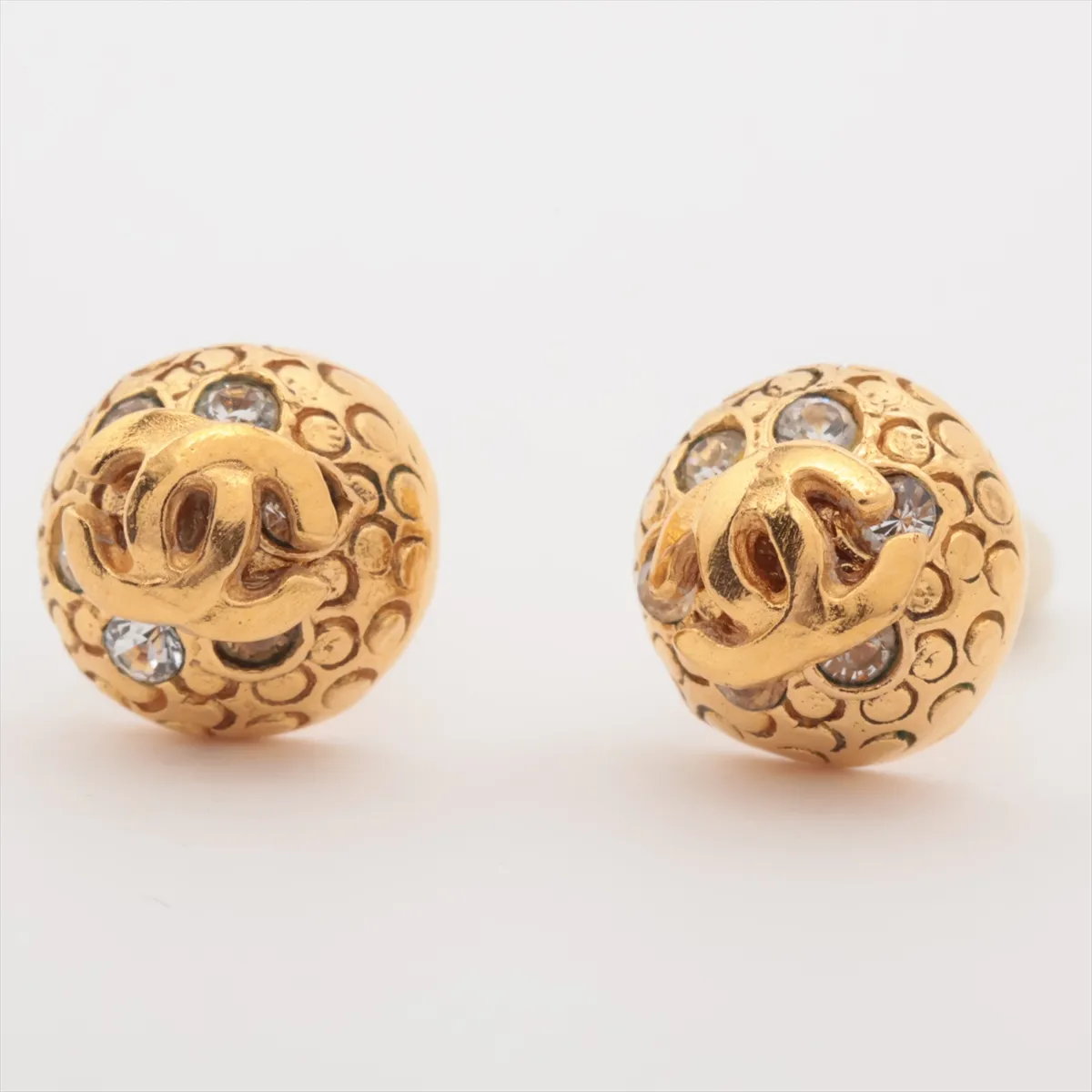 Cocomark Earrings (for both ears) GP x Rhinestone Gold — view 3