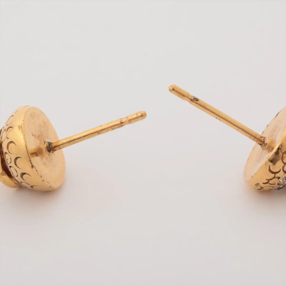 Cocomark Earrings (for both ears) GP x Rhinestone Gold — view 4