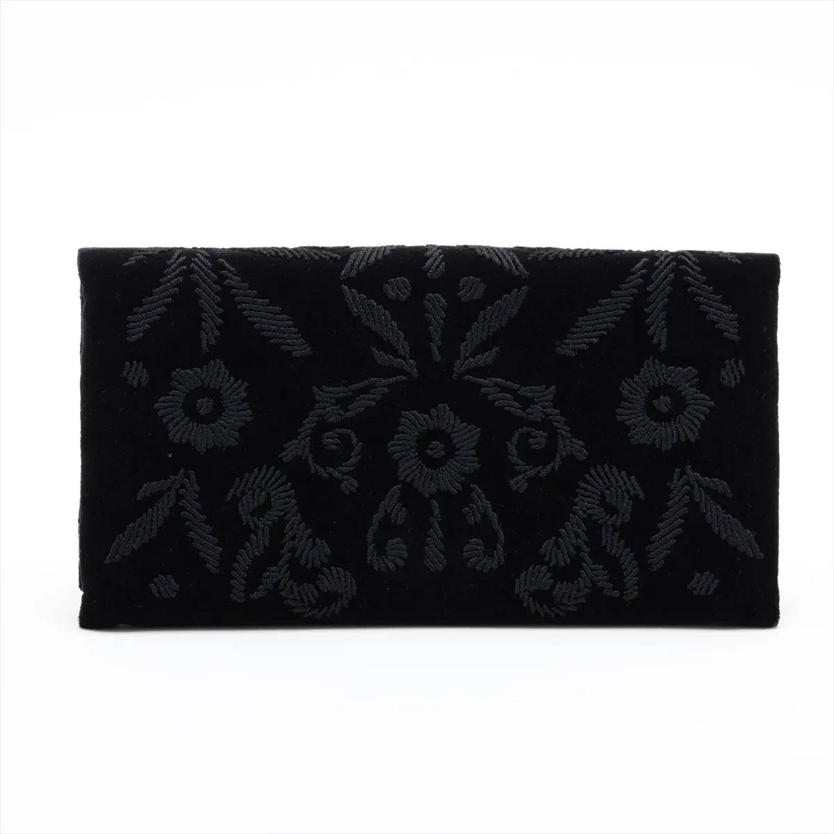 1MS001 Velour Long Wallet Black Velvet Ricamo — view 2