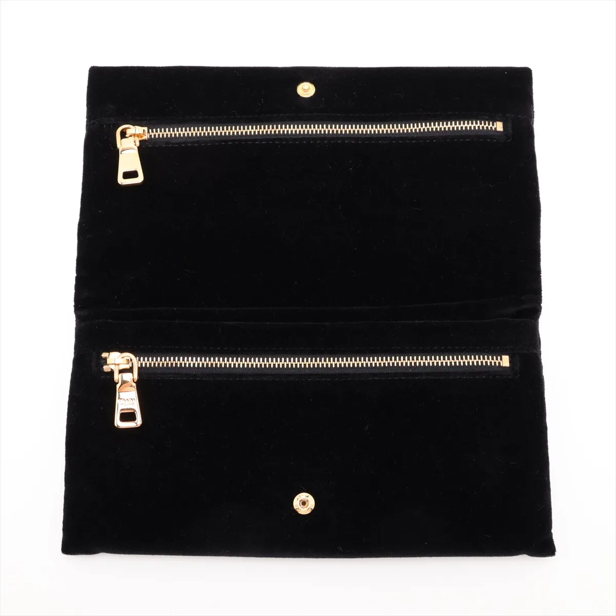 1MS001 Velour Long Wallet Black Velvet Ricamo — view 3