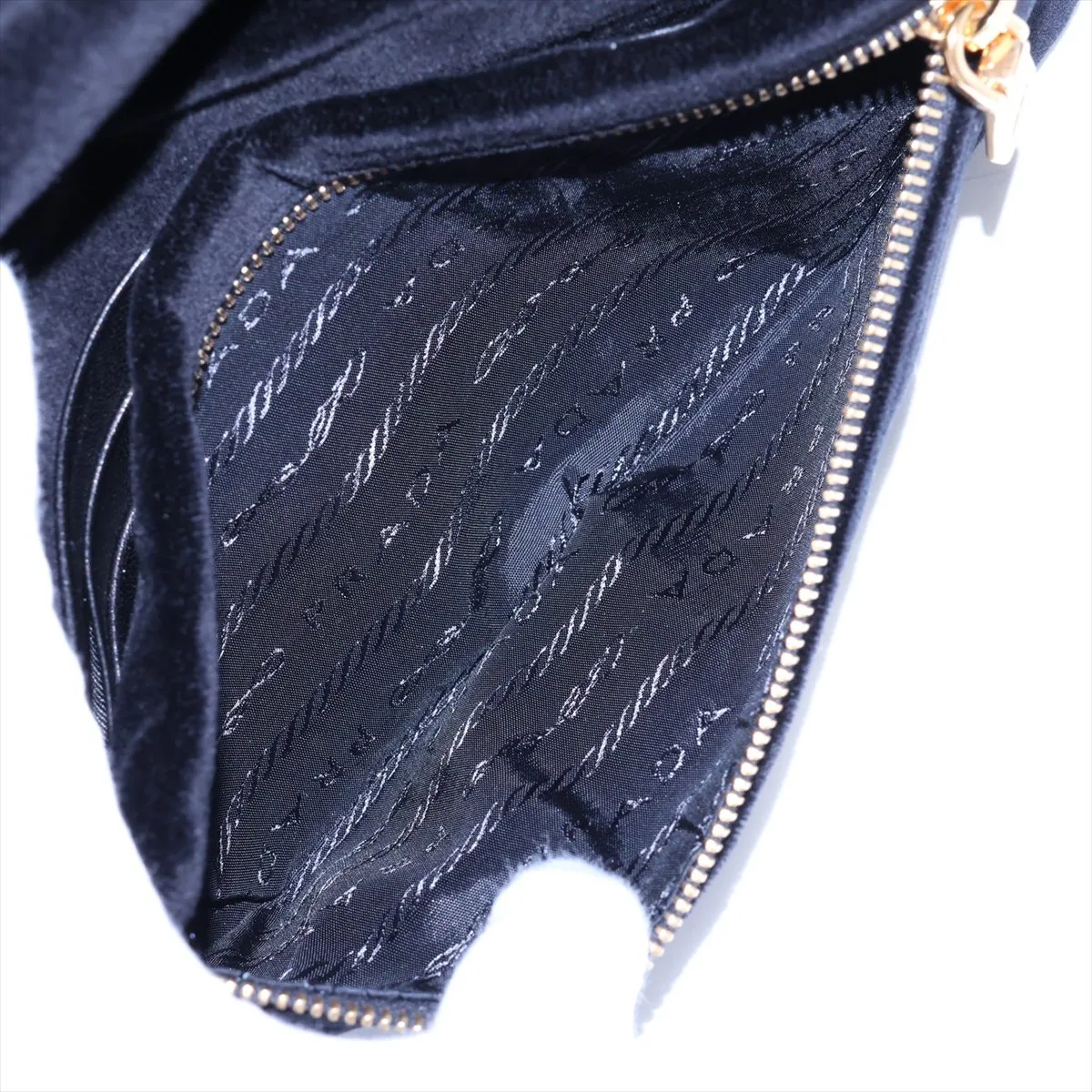 1MS001 Velour Long Wallet Black Velvet Ricamo — view 6