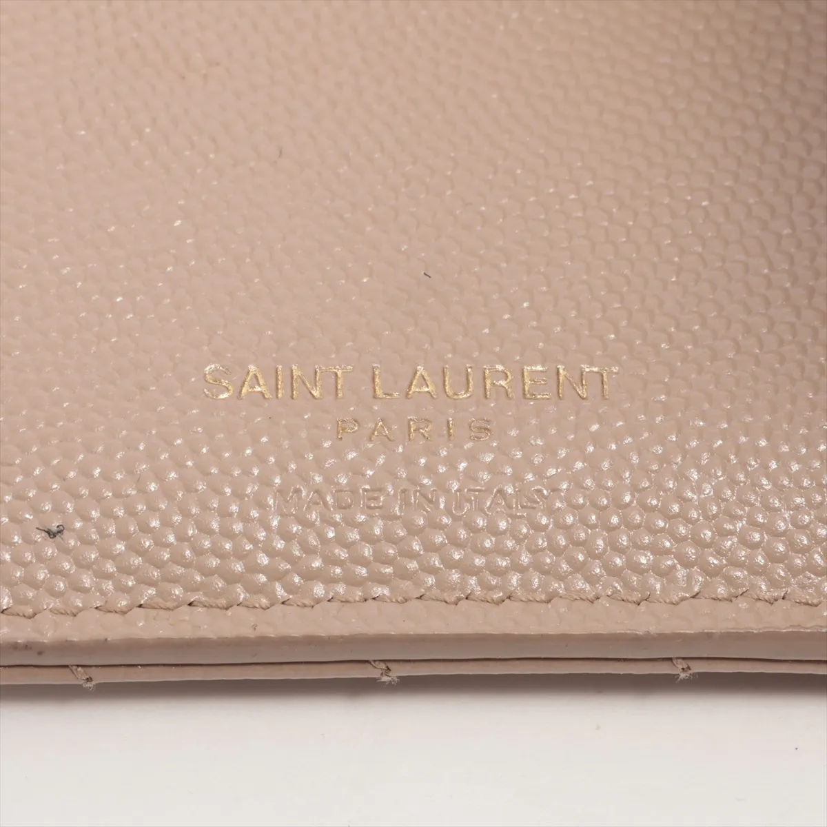 V Stitch YBL668287 Leather Compact Wallet Beige — view 6