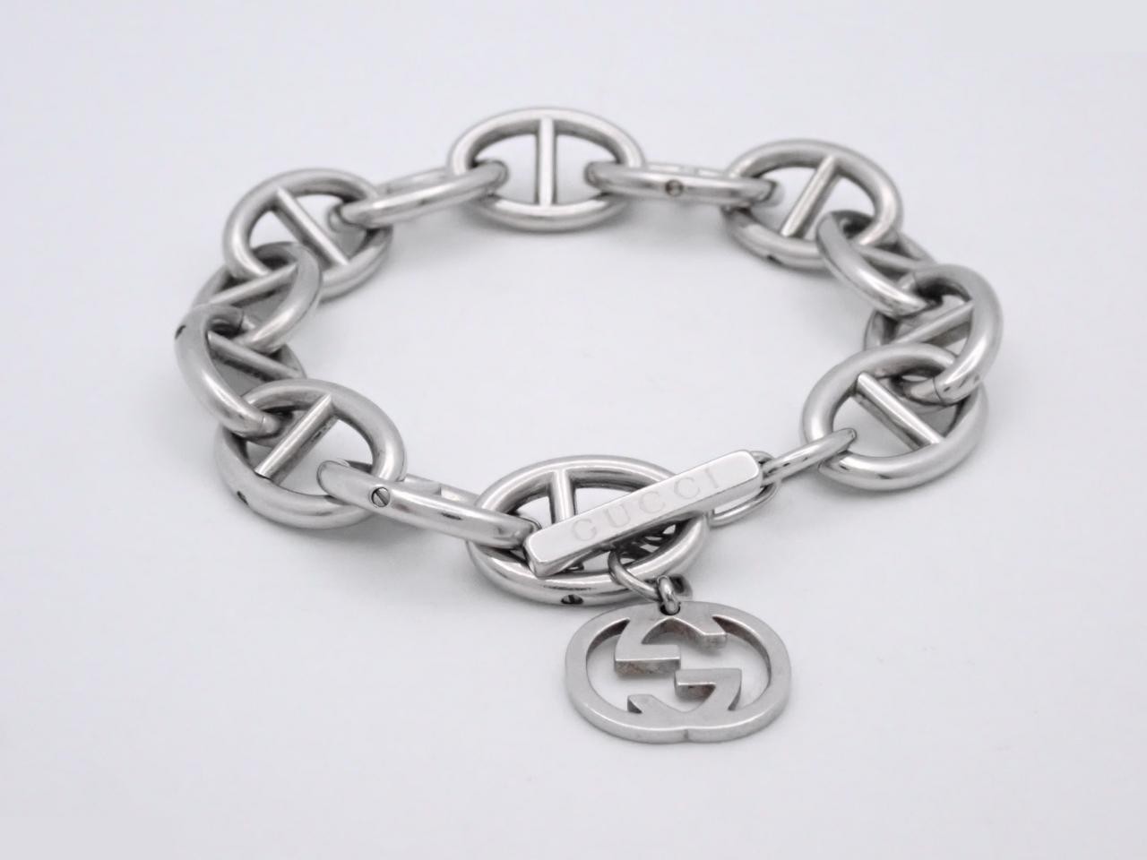 Anchor Chain Bracelet Band, GG Gold, Wrist size approximately 15.5cm