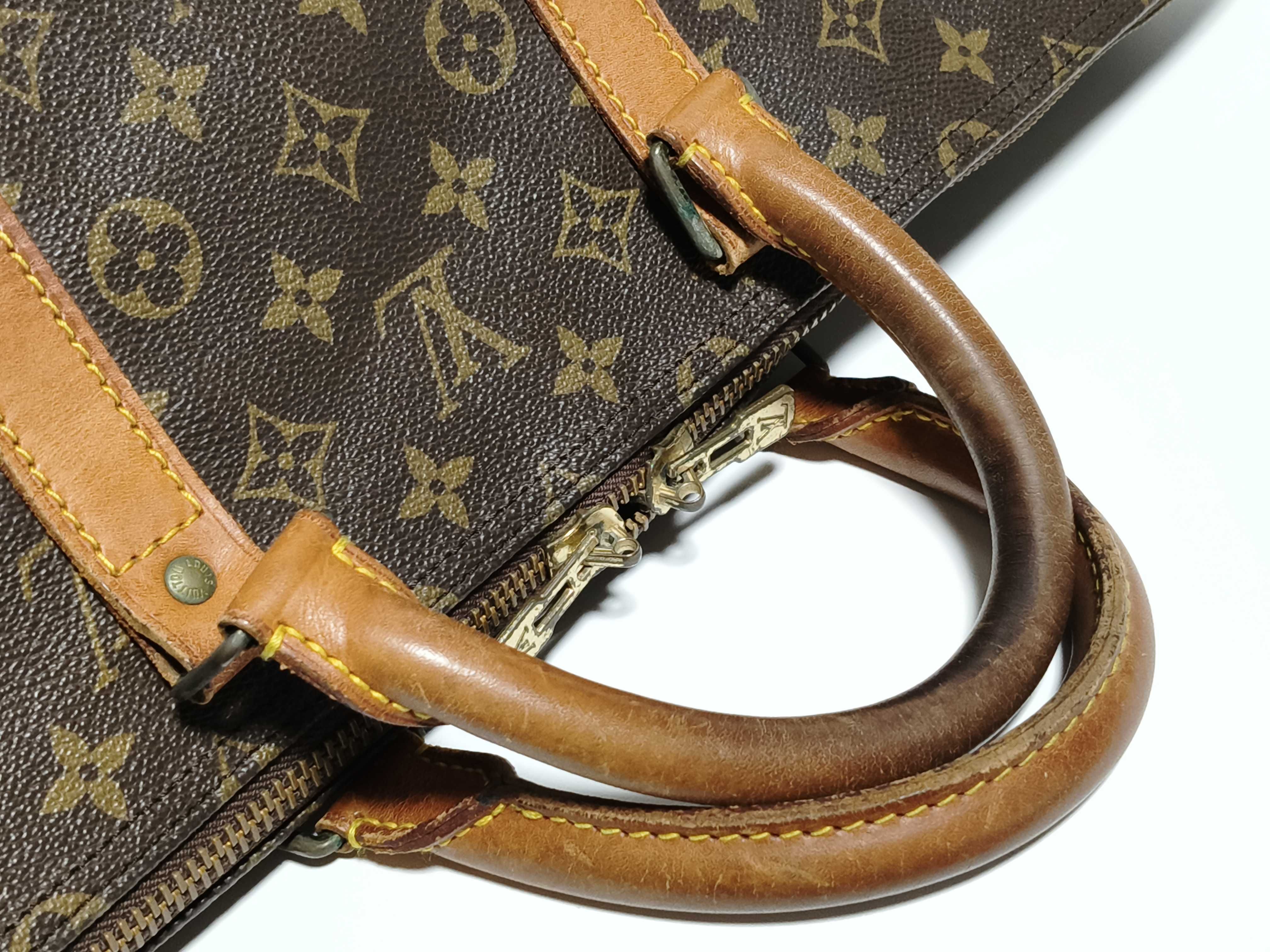 Monogram Keepall 55 M41424 VI992 Brown Boston Bag — view 3