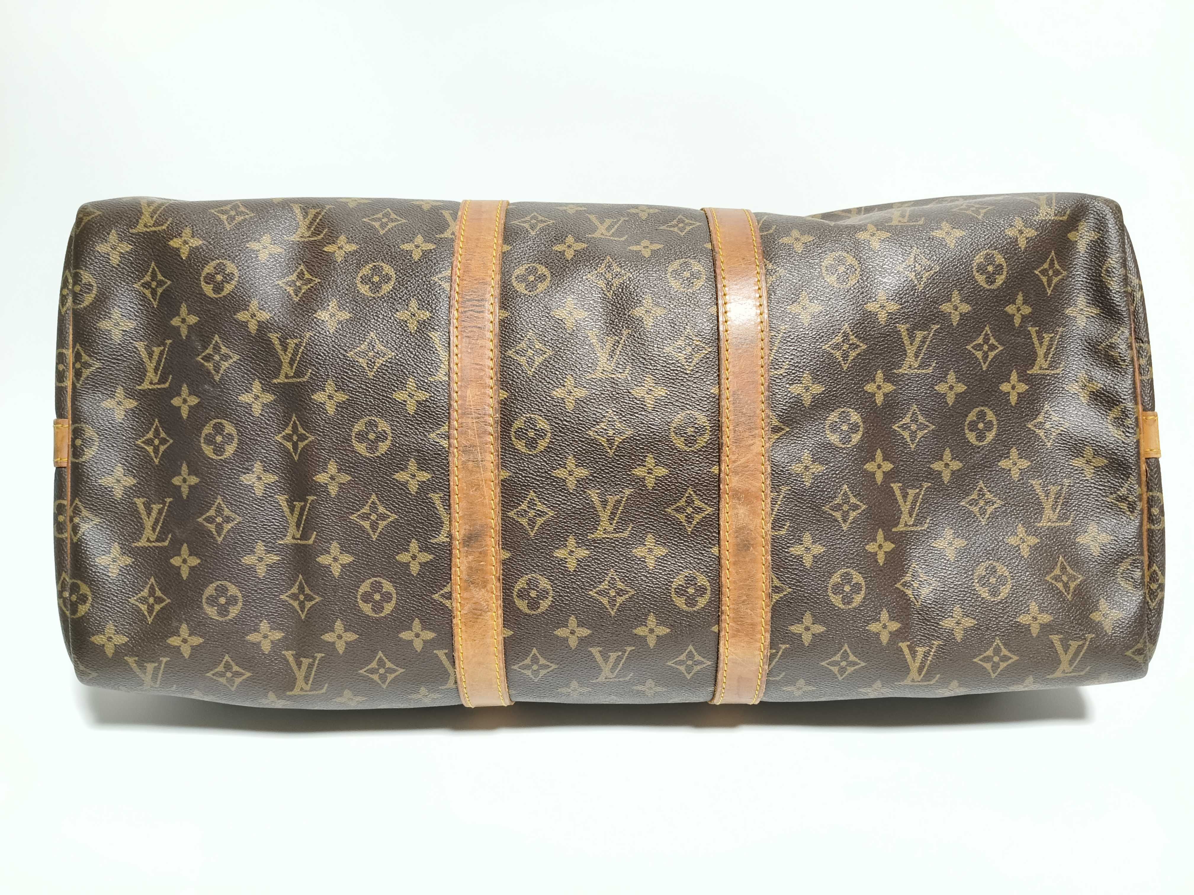 Monogram Keepall 55 M41424 VI992 Brown Boston Bag — view 8