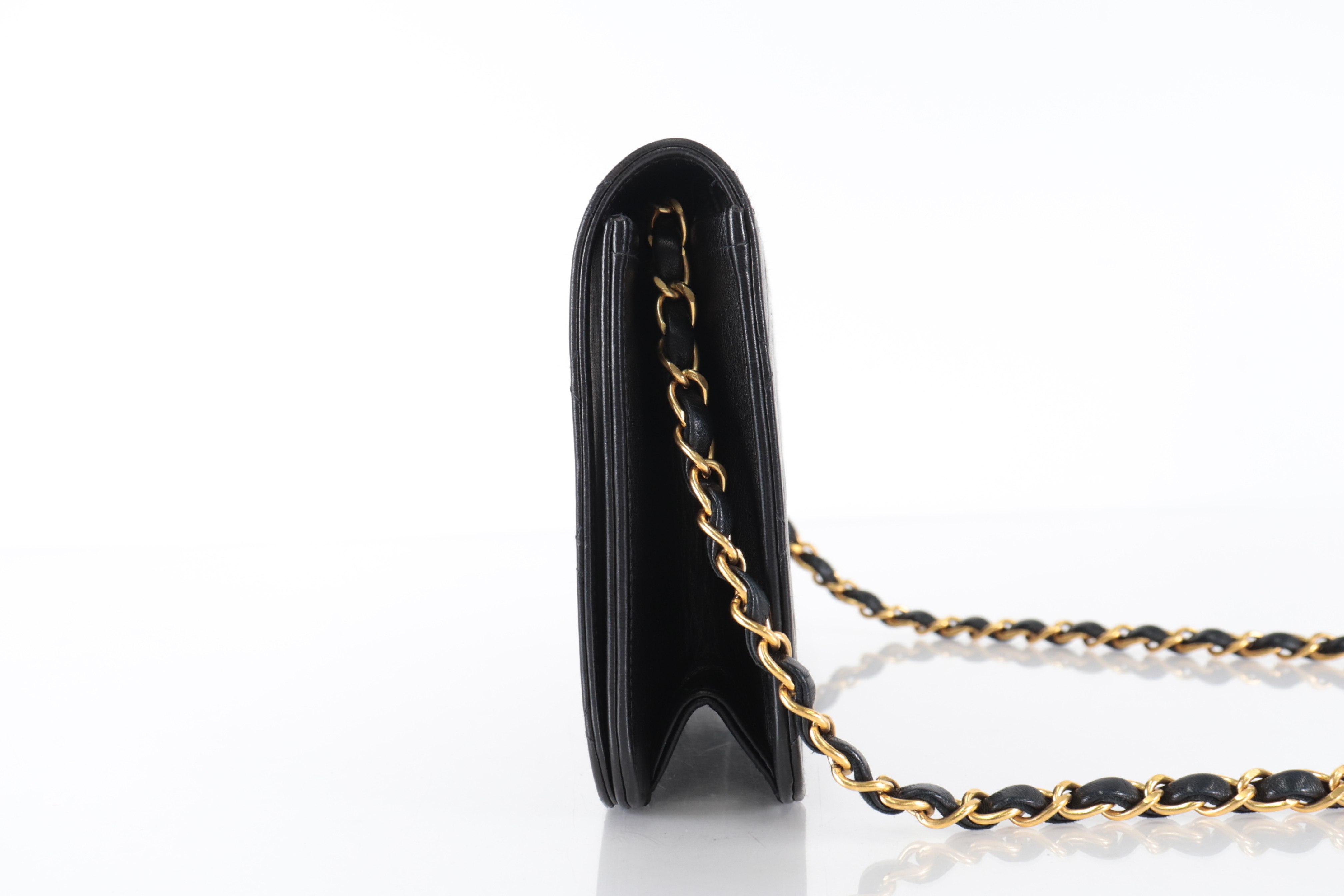 Matelassé Lambskin Full Flap Push Chain Shoulder Bag (Series 4) — view 5