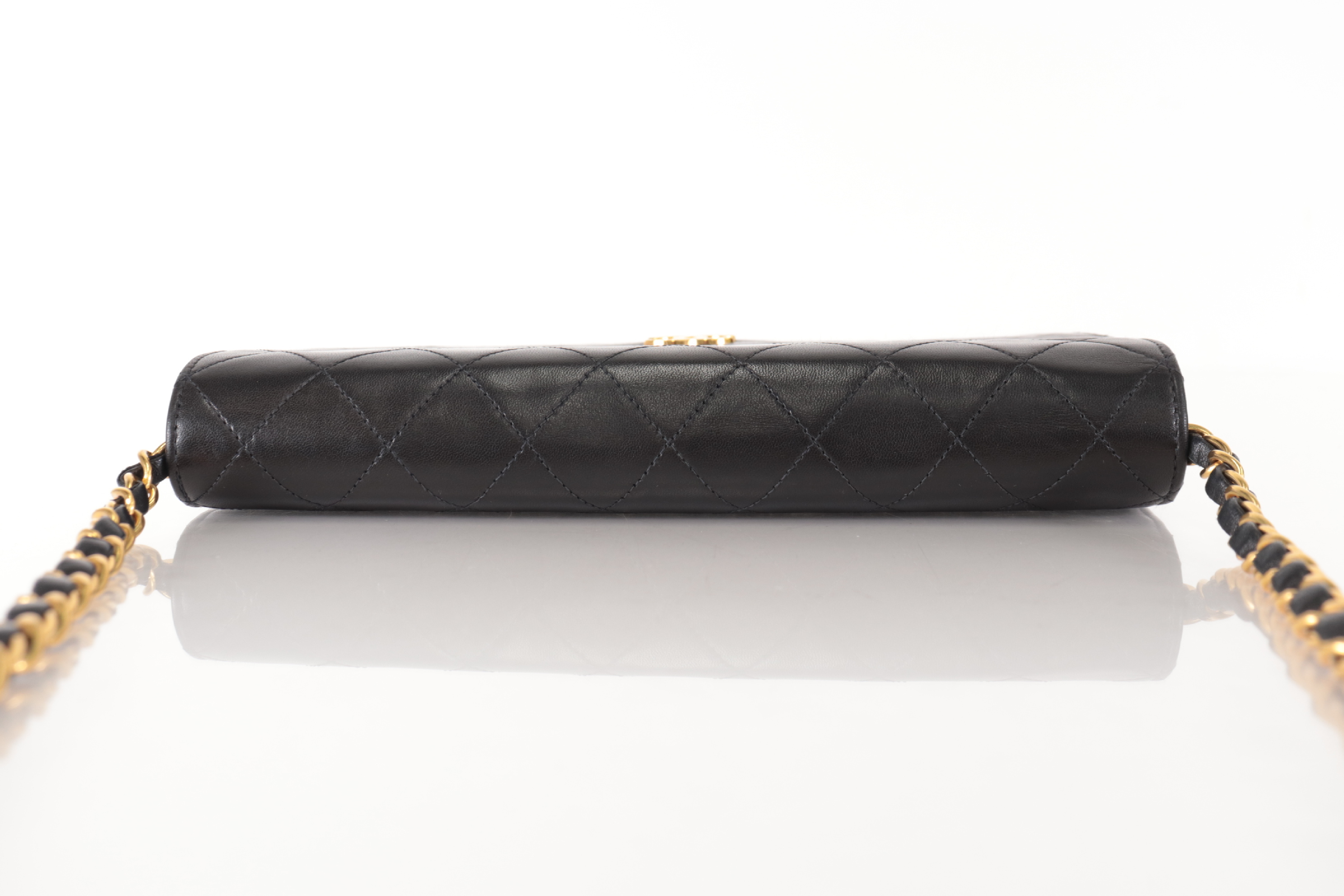 Matelassé Lambskin Full Flap Push Chain Shoulder Bag (Series 4) — view 7