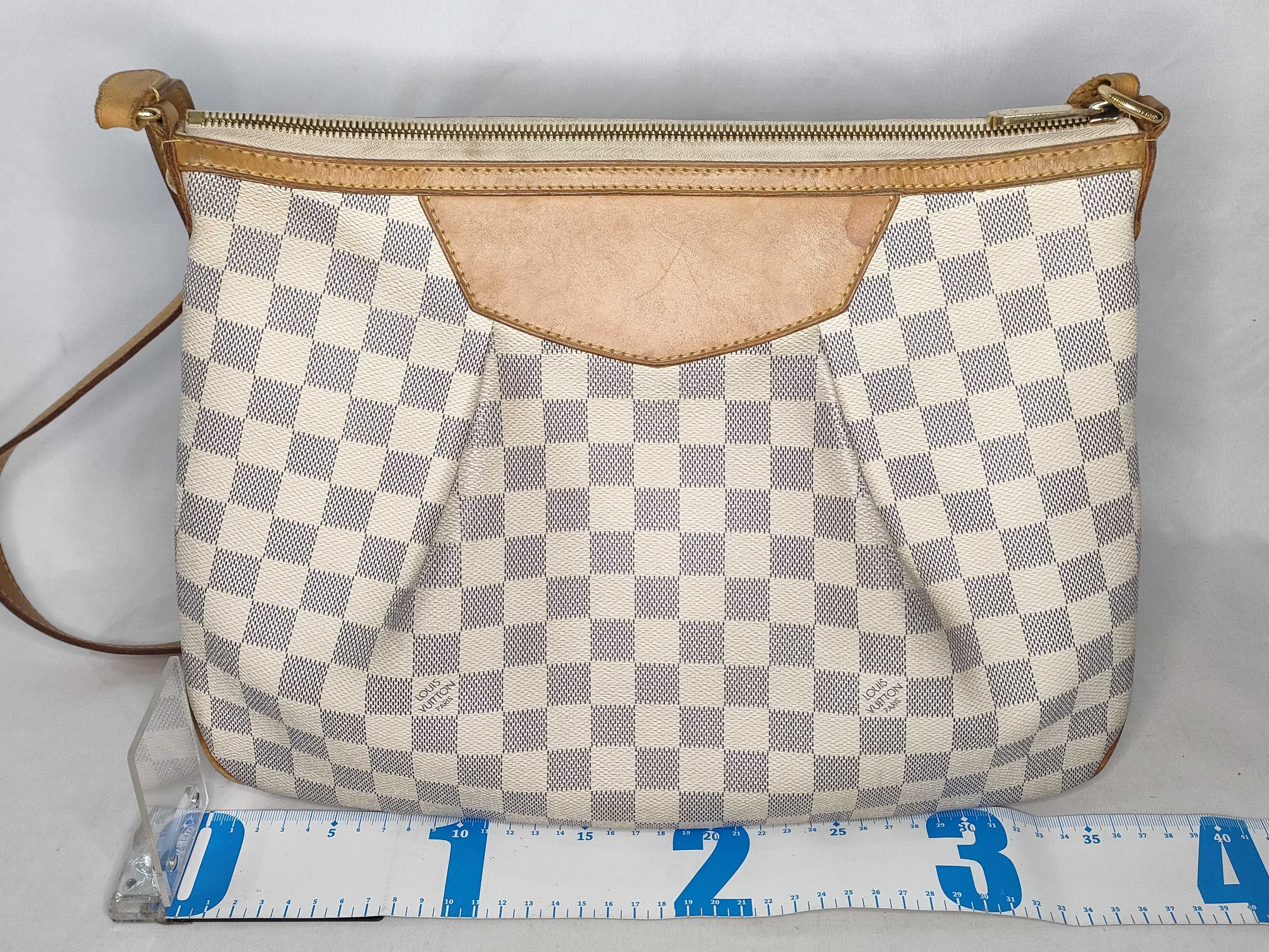 Damier Azur Siracusa PM N41113 MI11111 White Shoulder Bag — view 2