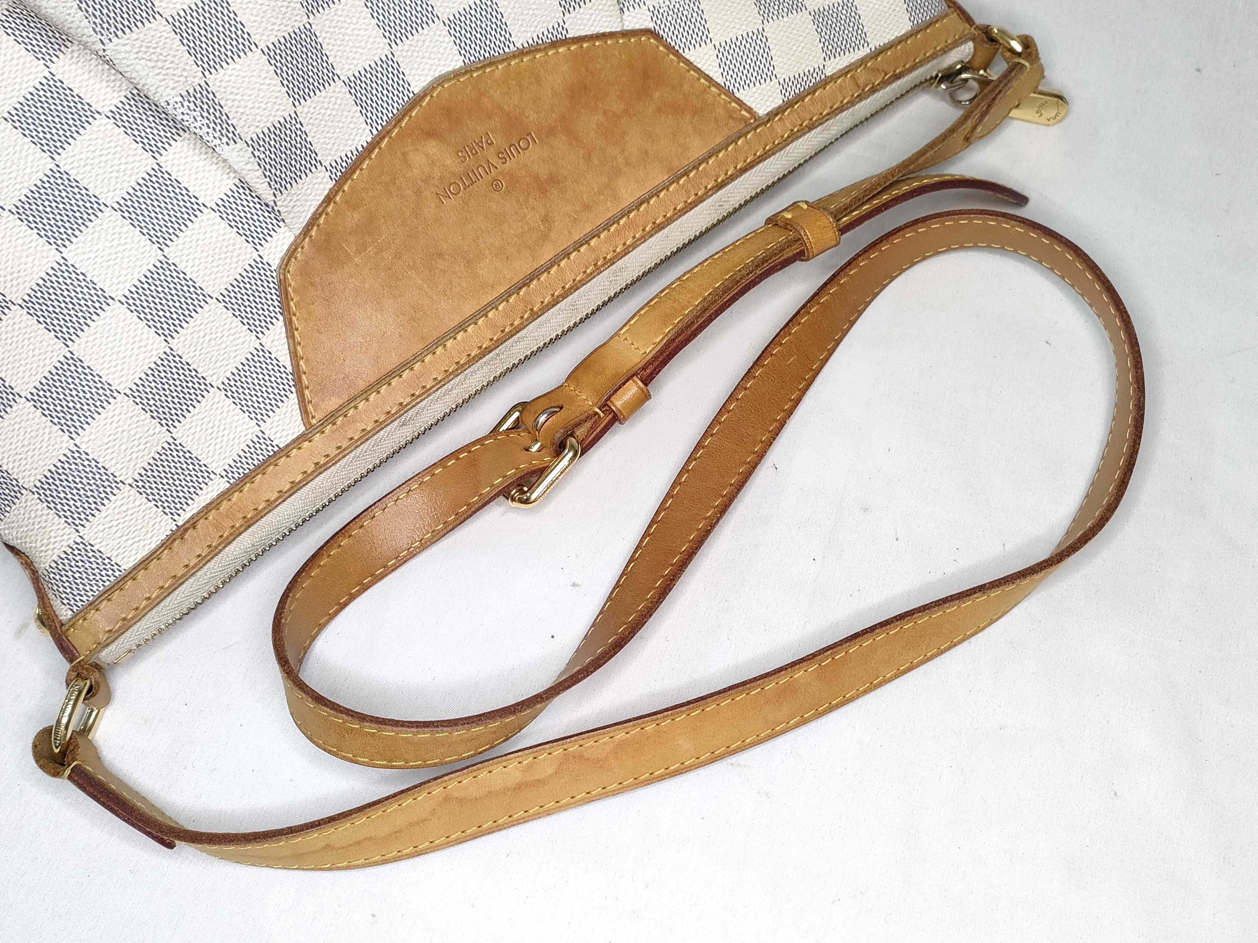 Damier Azur Siracusa PM N41113 MI11111 White Shoulder Bag — view 3
