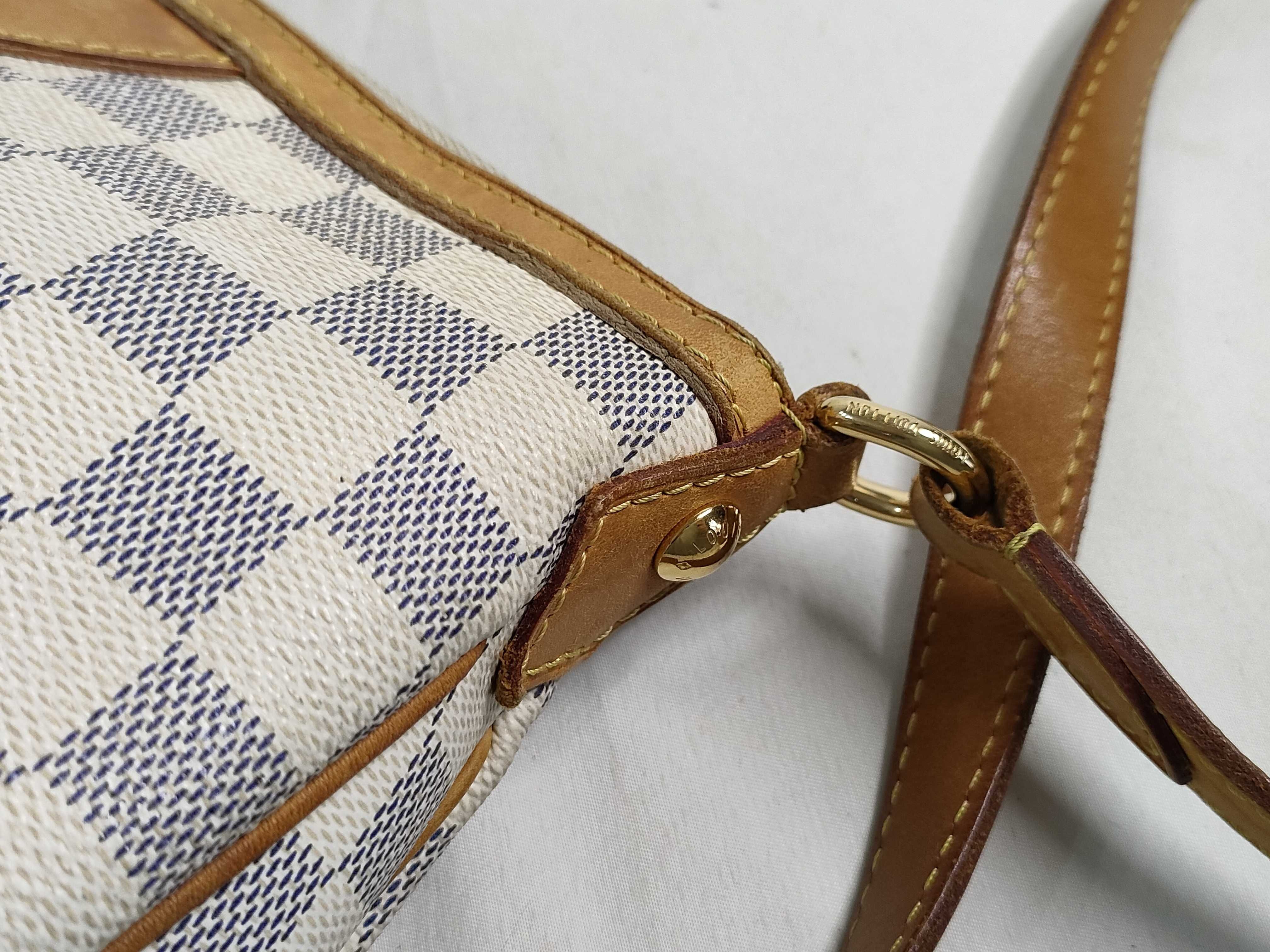 Damier Azur Siracusa PM N41113 MI11111 White Shoulder Bag — view 5