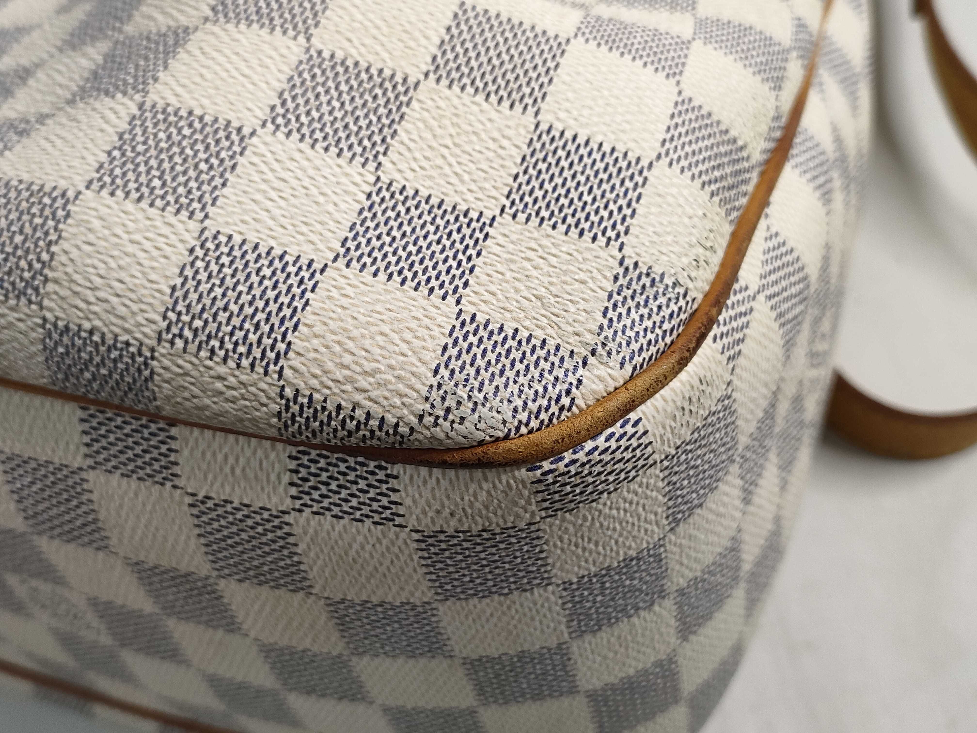 Damier Azur Siracusa PM N41113 MI11111 White Shoulder Bag — view 6