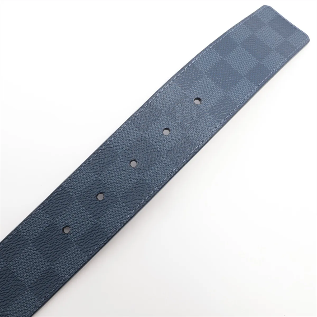 Suntulle Initial JJ4282 Belt 85 PVC x Leather x Metal Navy — view 3
