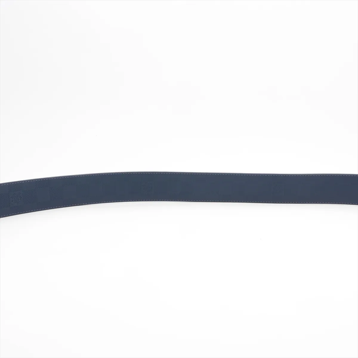 Suntulle Initial JJ4282 Belt 85 PVC x Leather x Metal Navy — view 4
