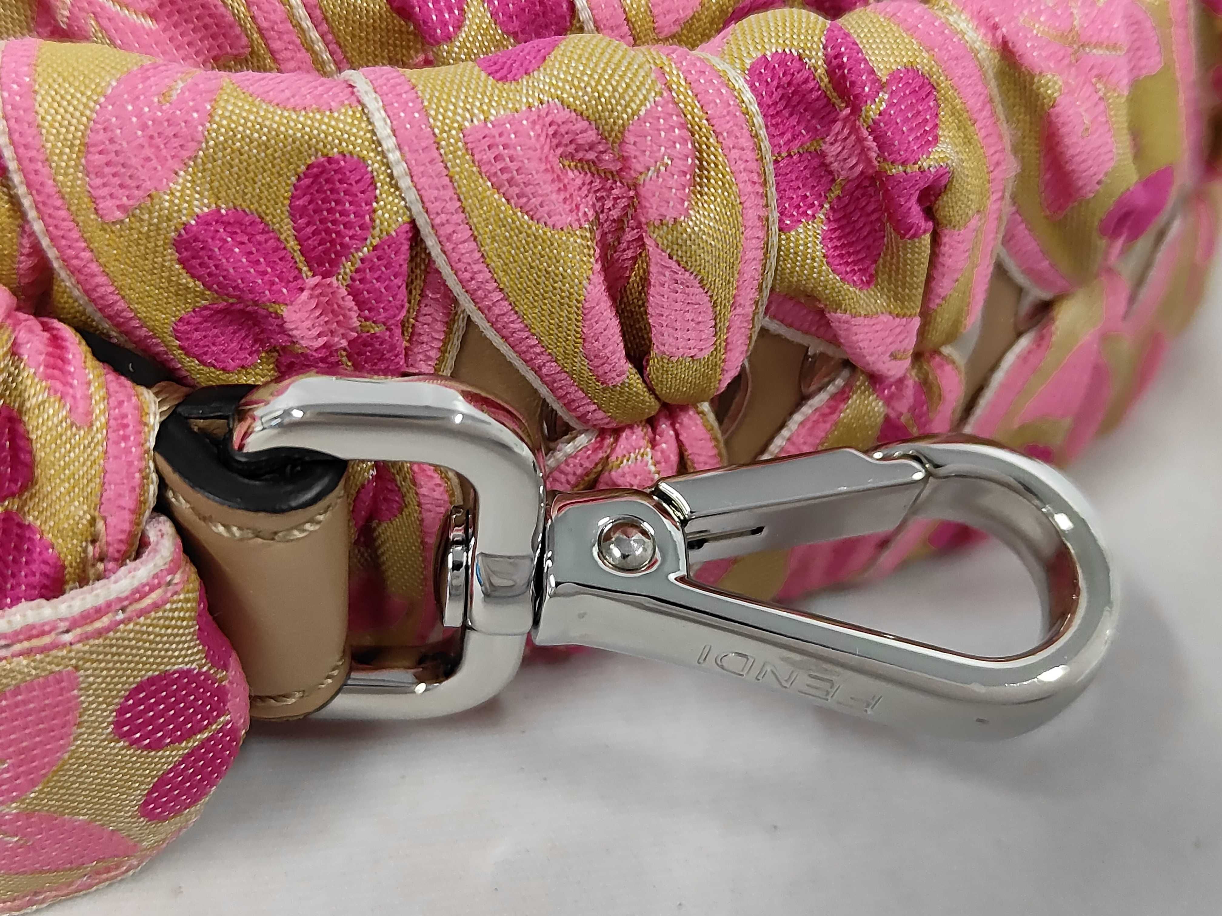 Flower Pattern Strap You Pink Multicolor Nylon Shoulder Strap — view 3