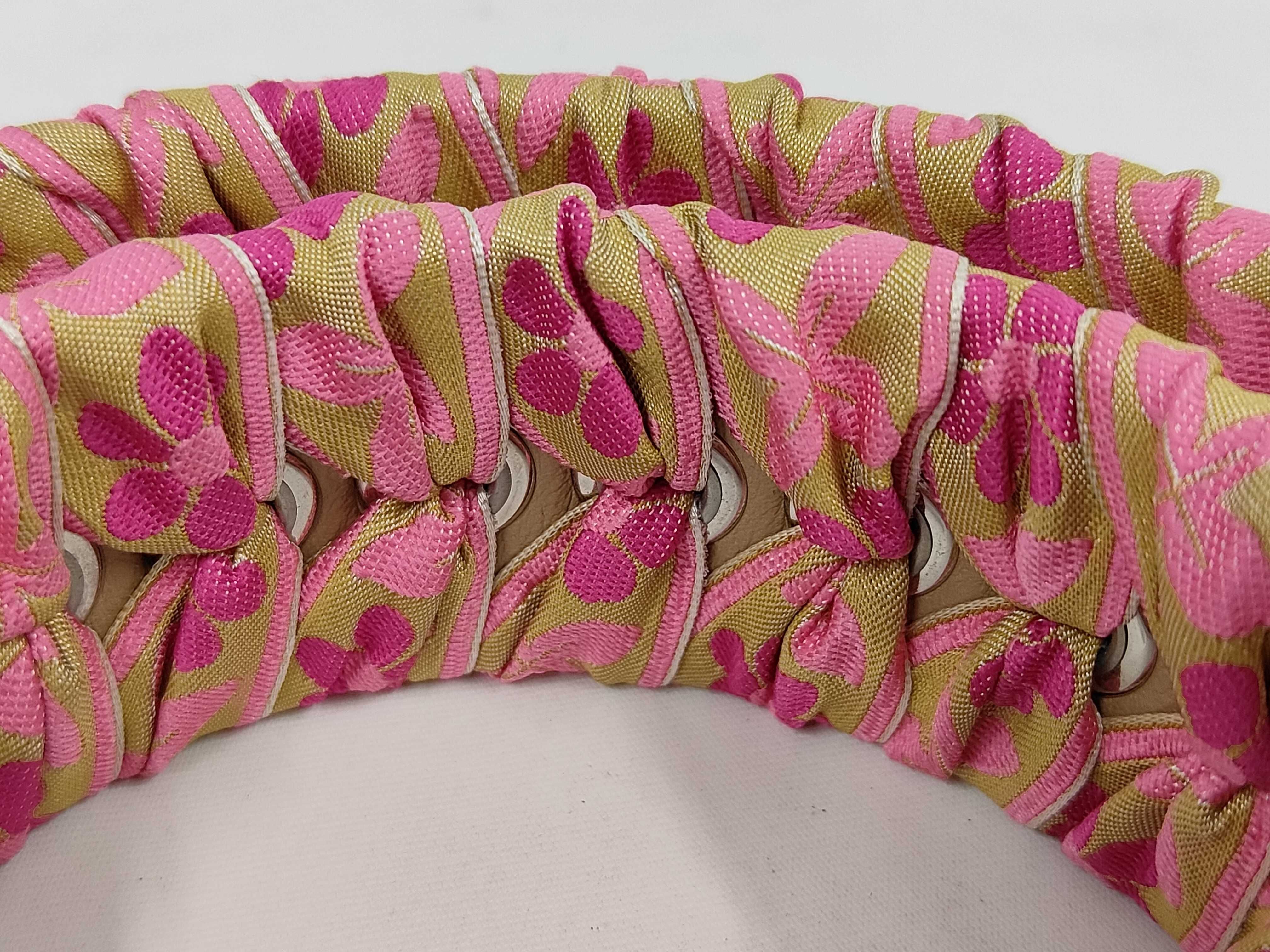 Flower Pattern Strap You Pink Multicolor Nylon Shoulder Strap — view 4