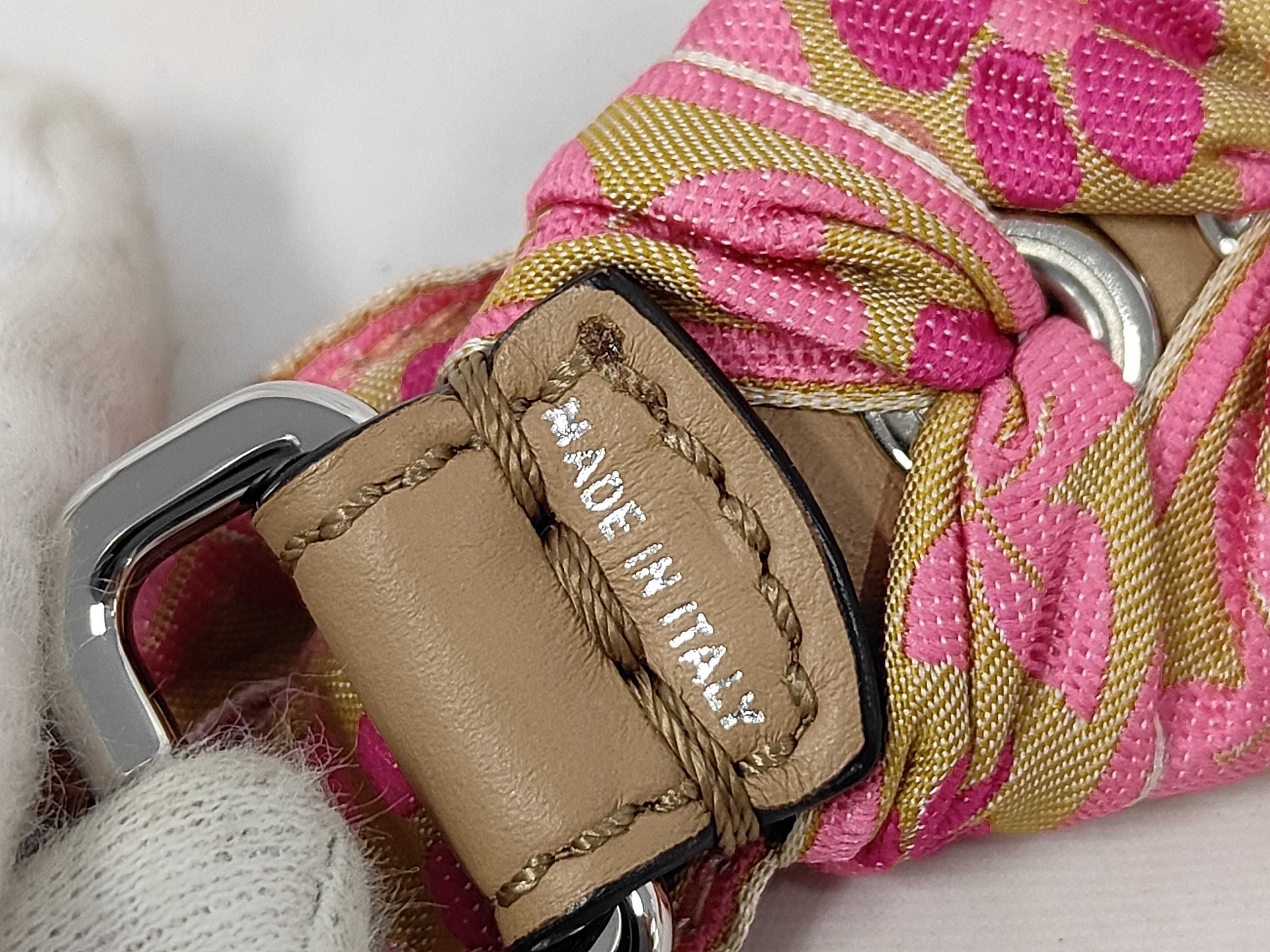 Flower Pattern Strap You Pink Multicolor Nylon Shoulder Strap — view 6