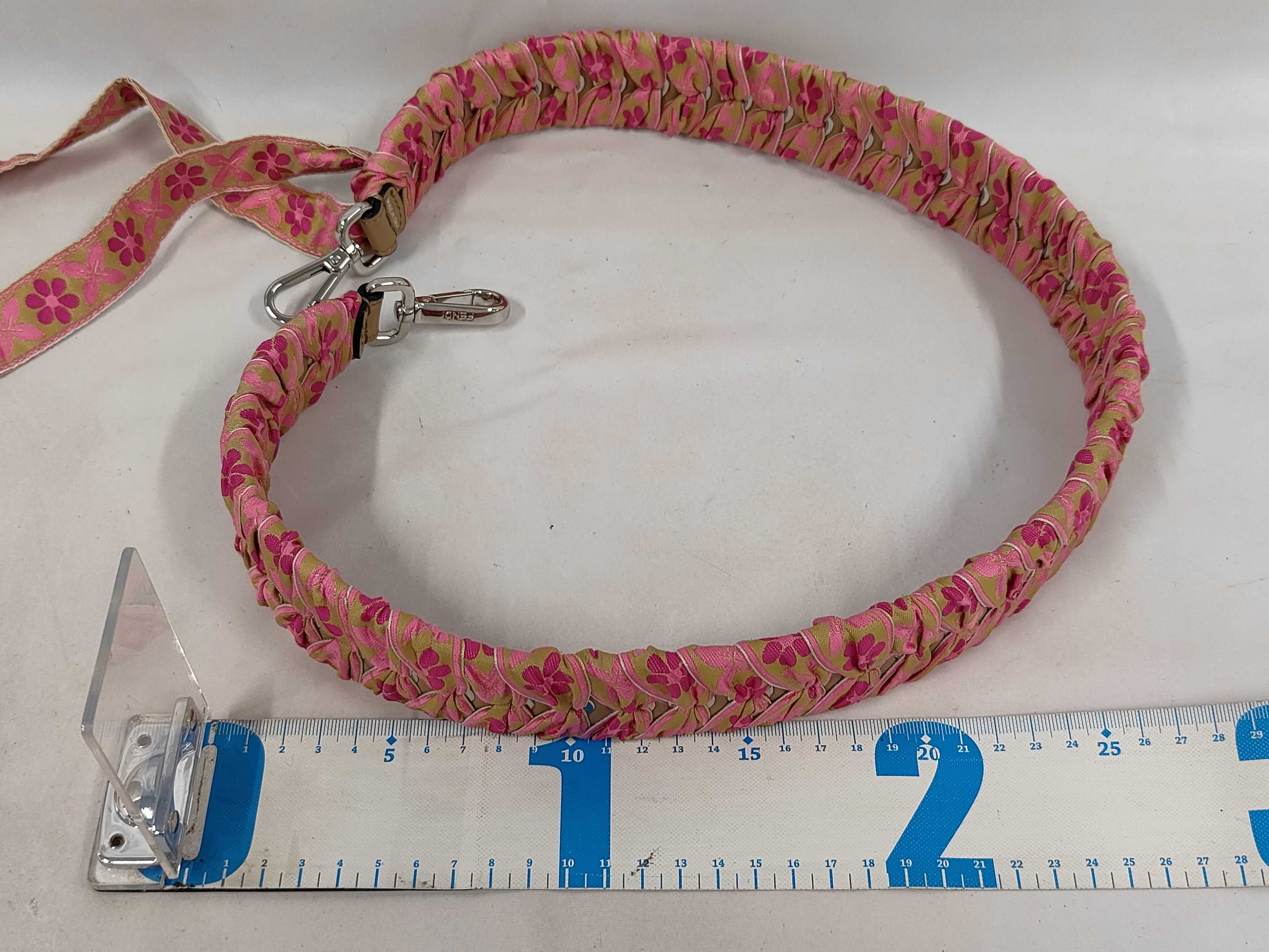 Flower Pattern Strap You Pink Multicolor Nylon Shoulder Strap — view 7