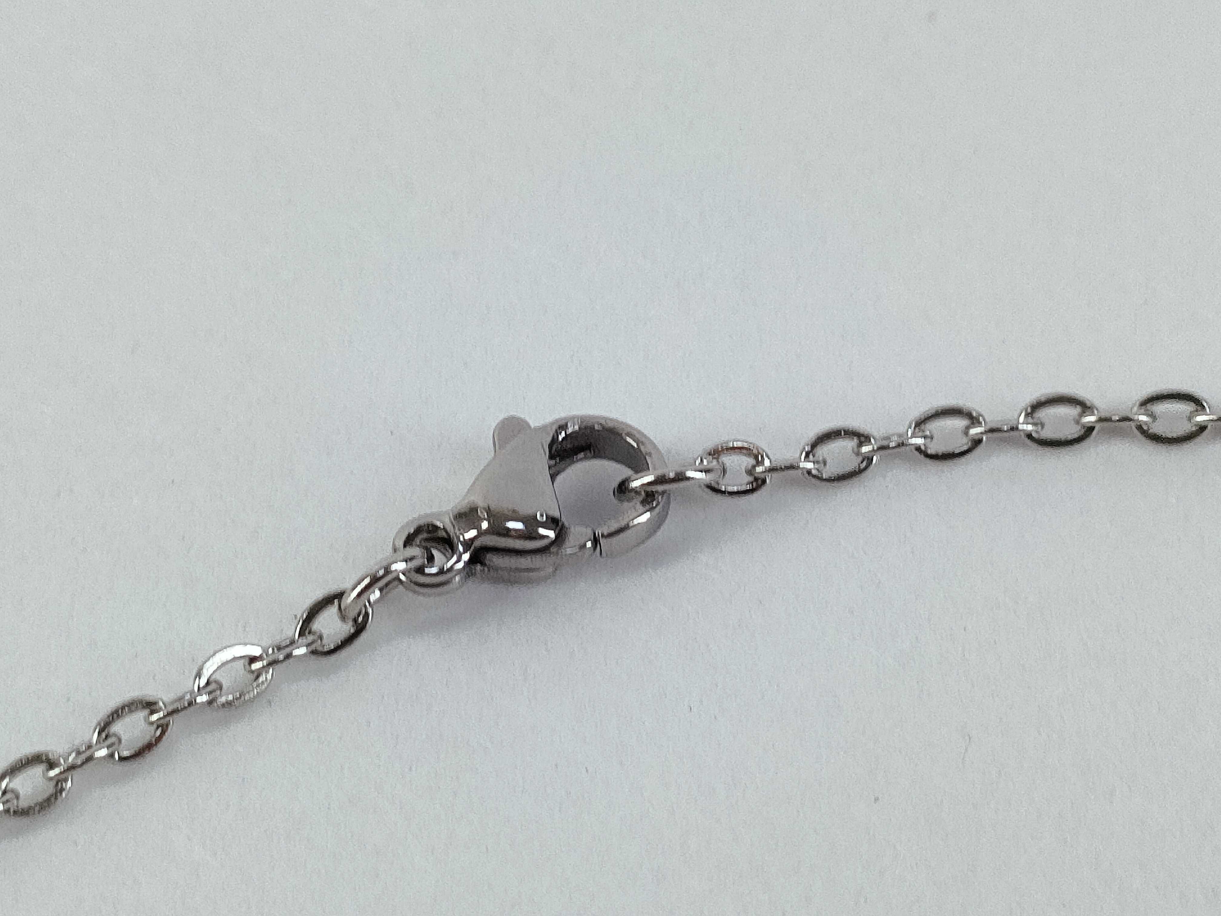 G-logo plate square sterling silver (925) necklace with aftermarket chain. — view 4