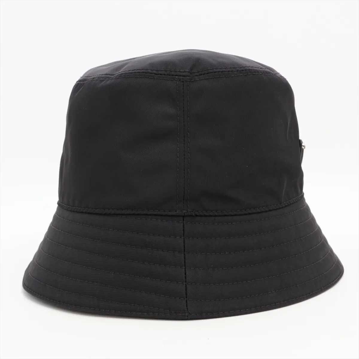 2HC137 Re Nylon Bucket Hat, Size M, Polyamide, Black. Shows signs of wear, — view 3
