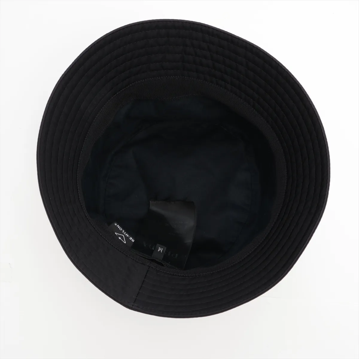 2HC137 Re Nylon Bucket Hat, Size M, Polyamide, Black. Shows signs of wear, — view 4