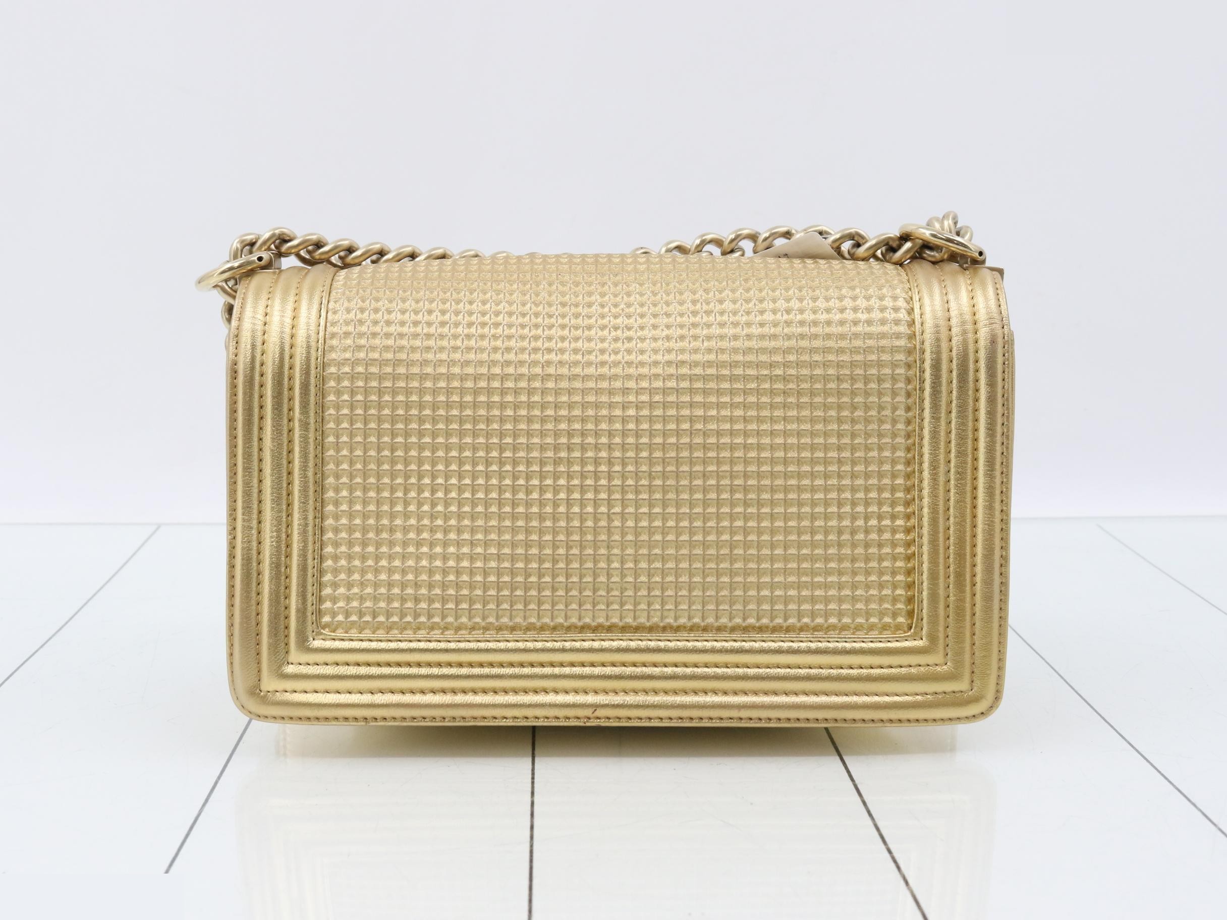 BOY CHANEL Chain Shoulder Bag, Gold — view 2