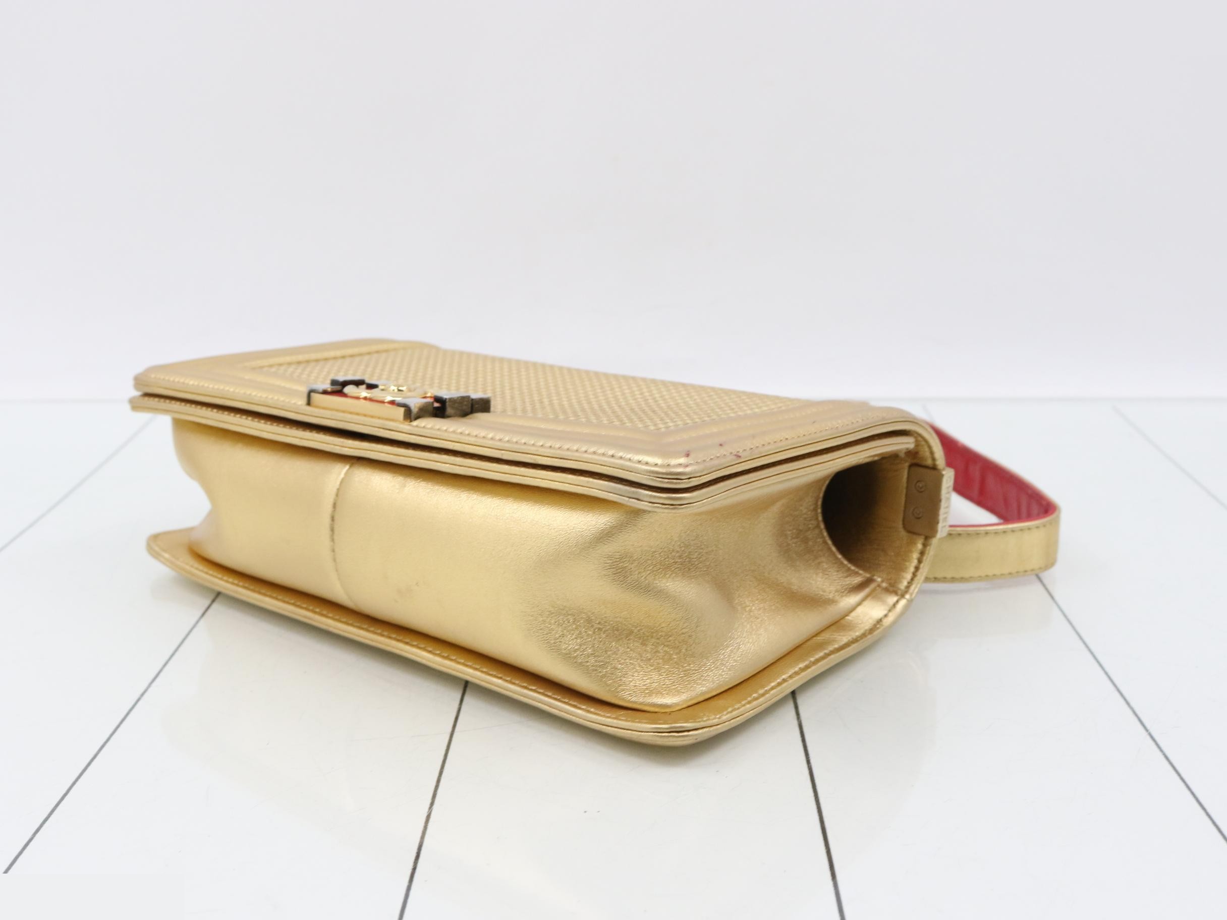 BOY CHANEL Chain Shoulder Bag, Gold — view 6