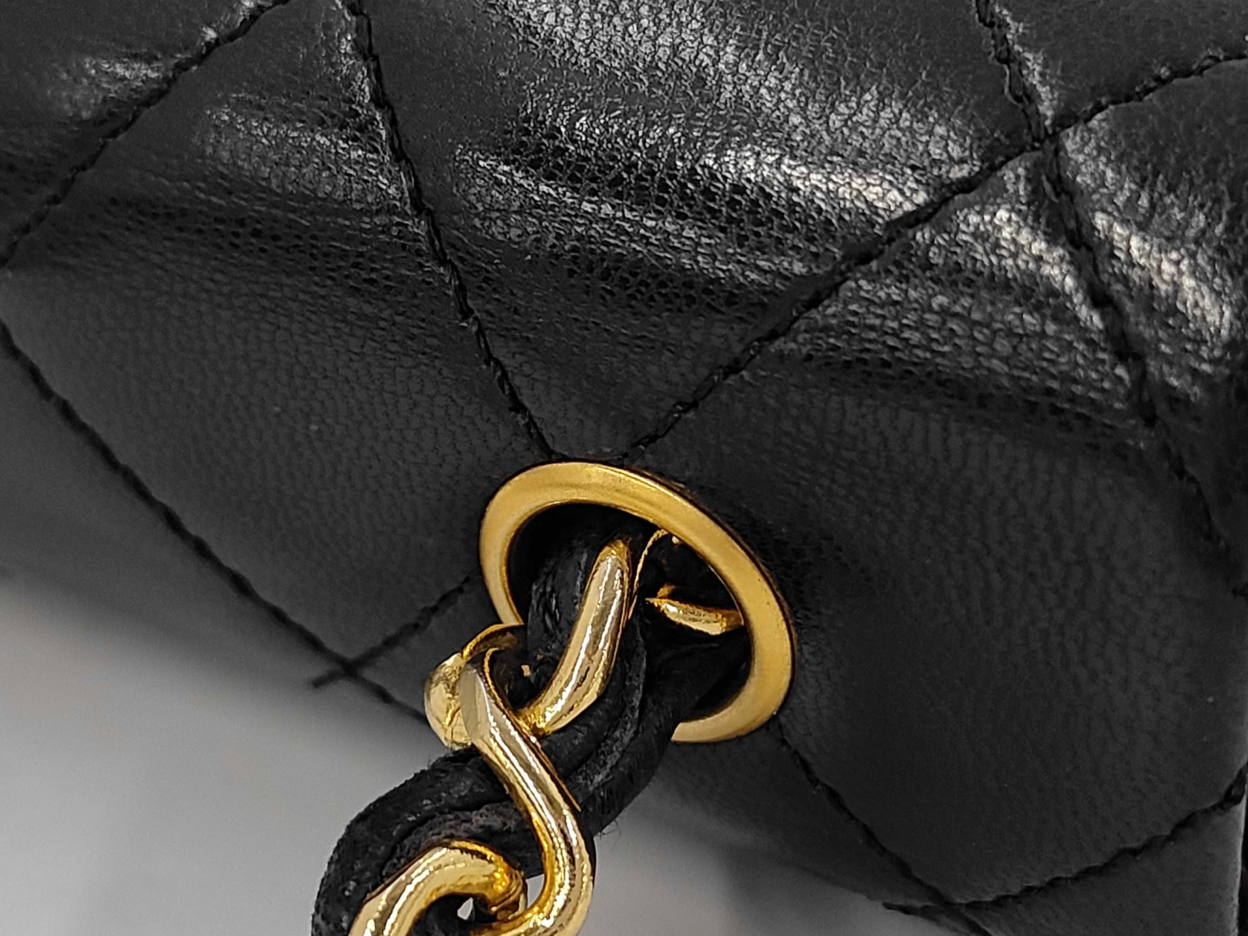 Matelassé Full Flap Shoulder Bag, Black, Series 1 — view 6