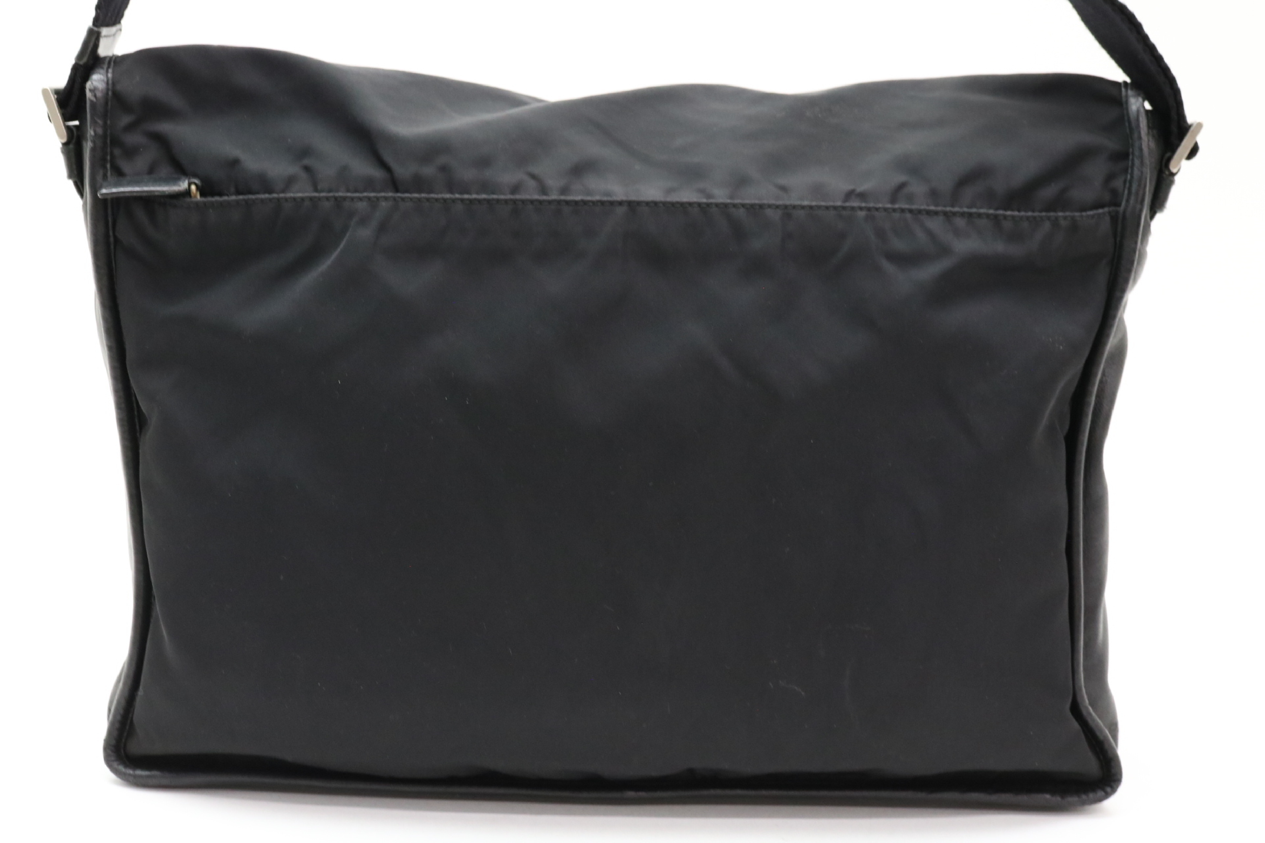 Nylon Leather Messenger Shoulder Bag — view 2