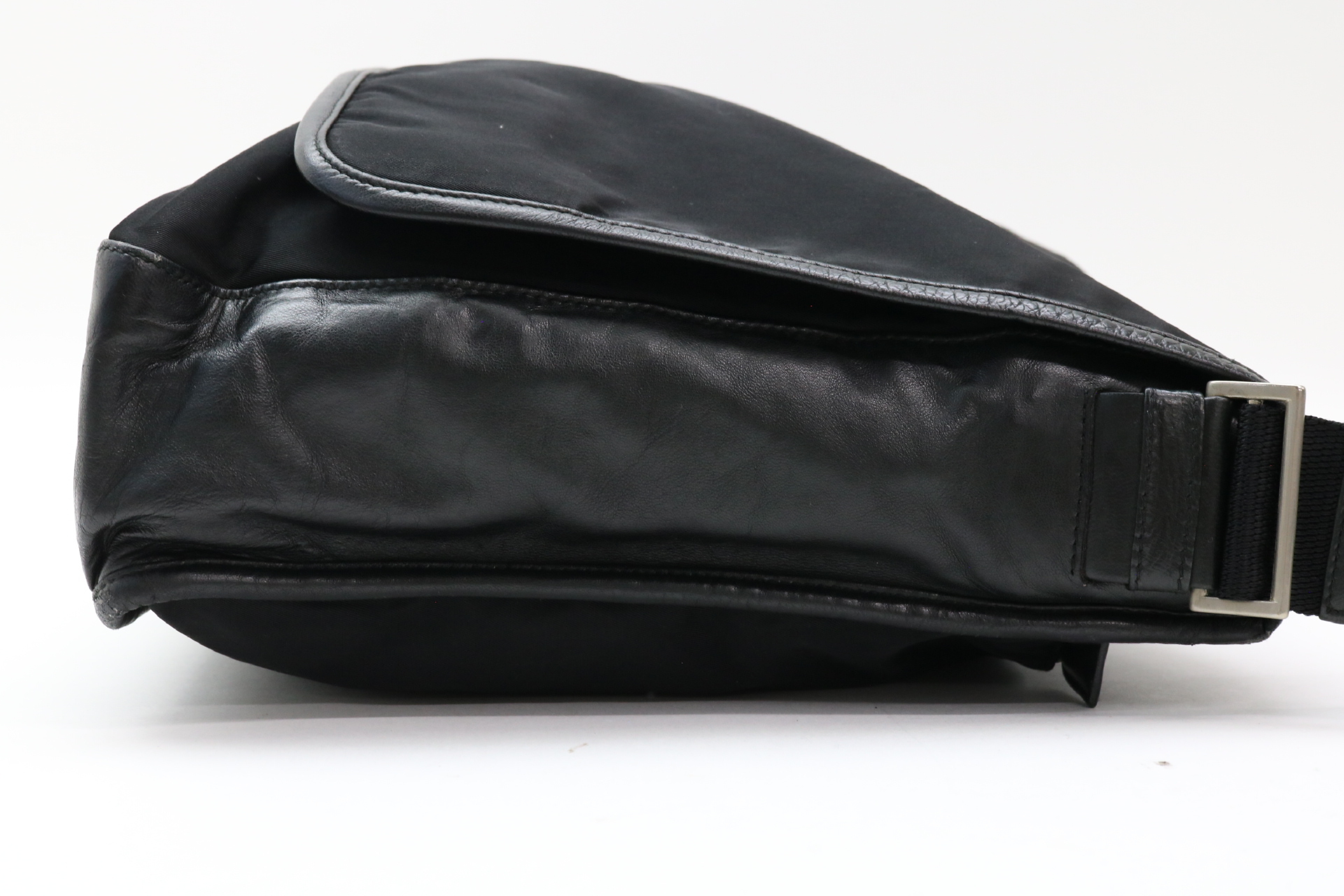 Nylon Leather Messenger Shoulder Bag — view 4