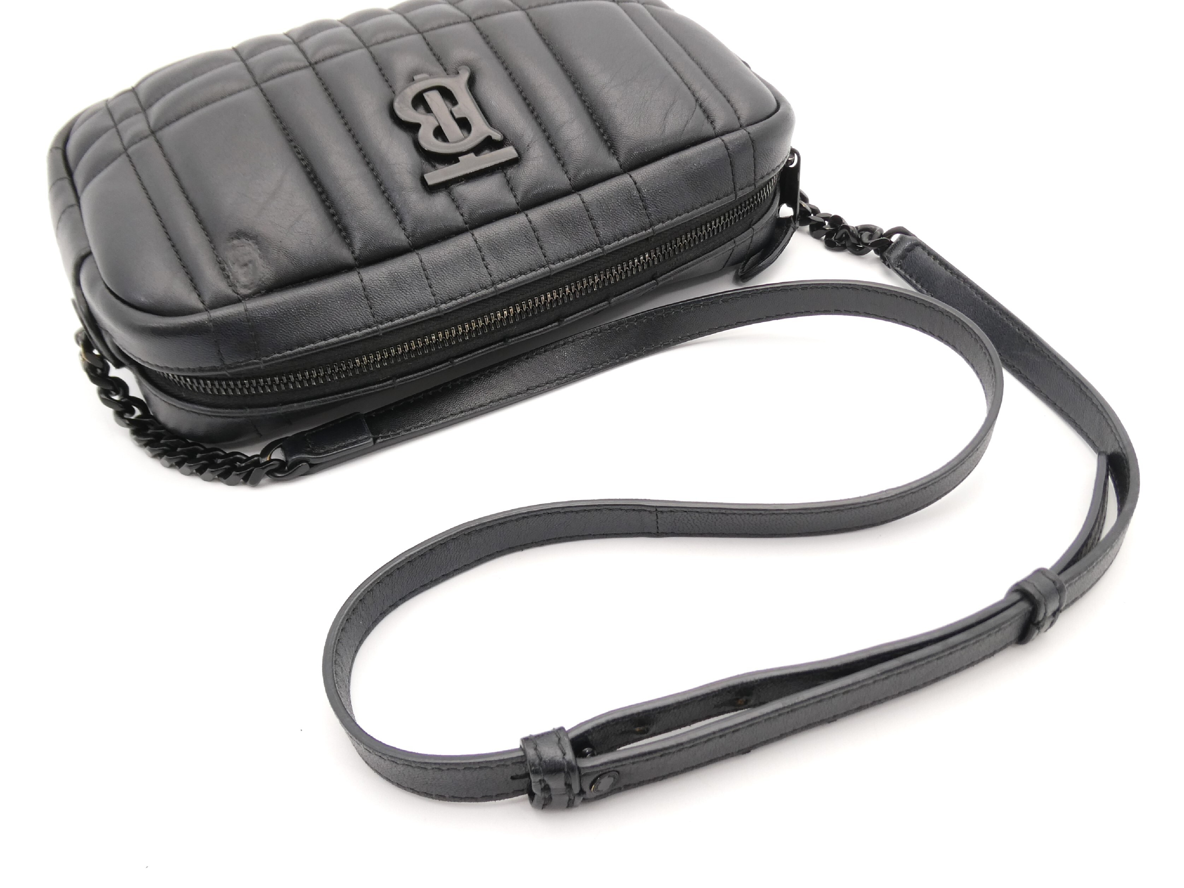 TB Logo Leather Chain Shoulder Bag — view 6