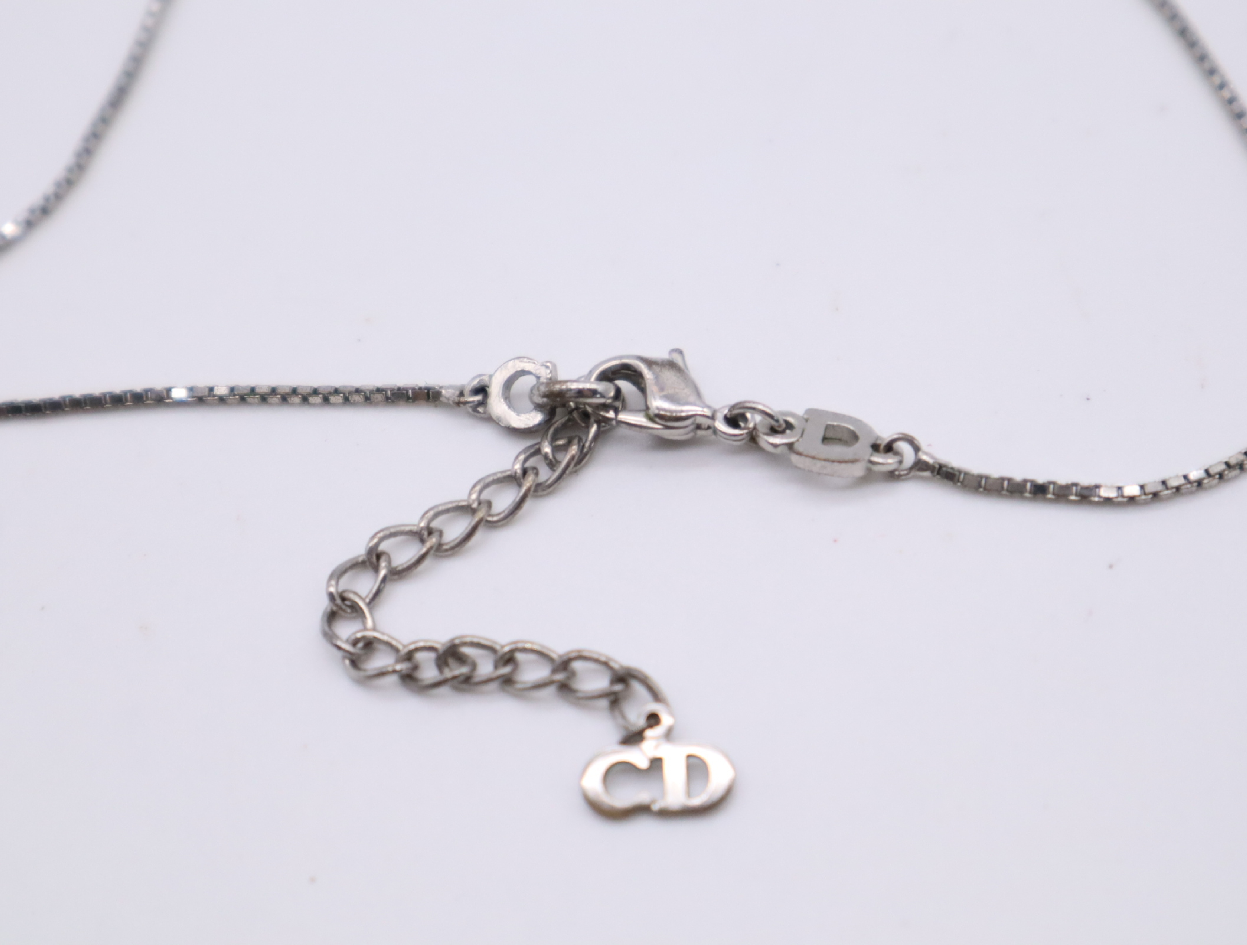 Metal/Enamel Star Necklace, Silver and Blue — view 5