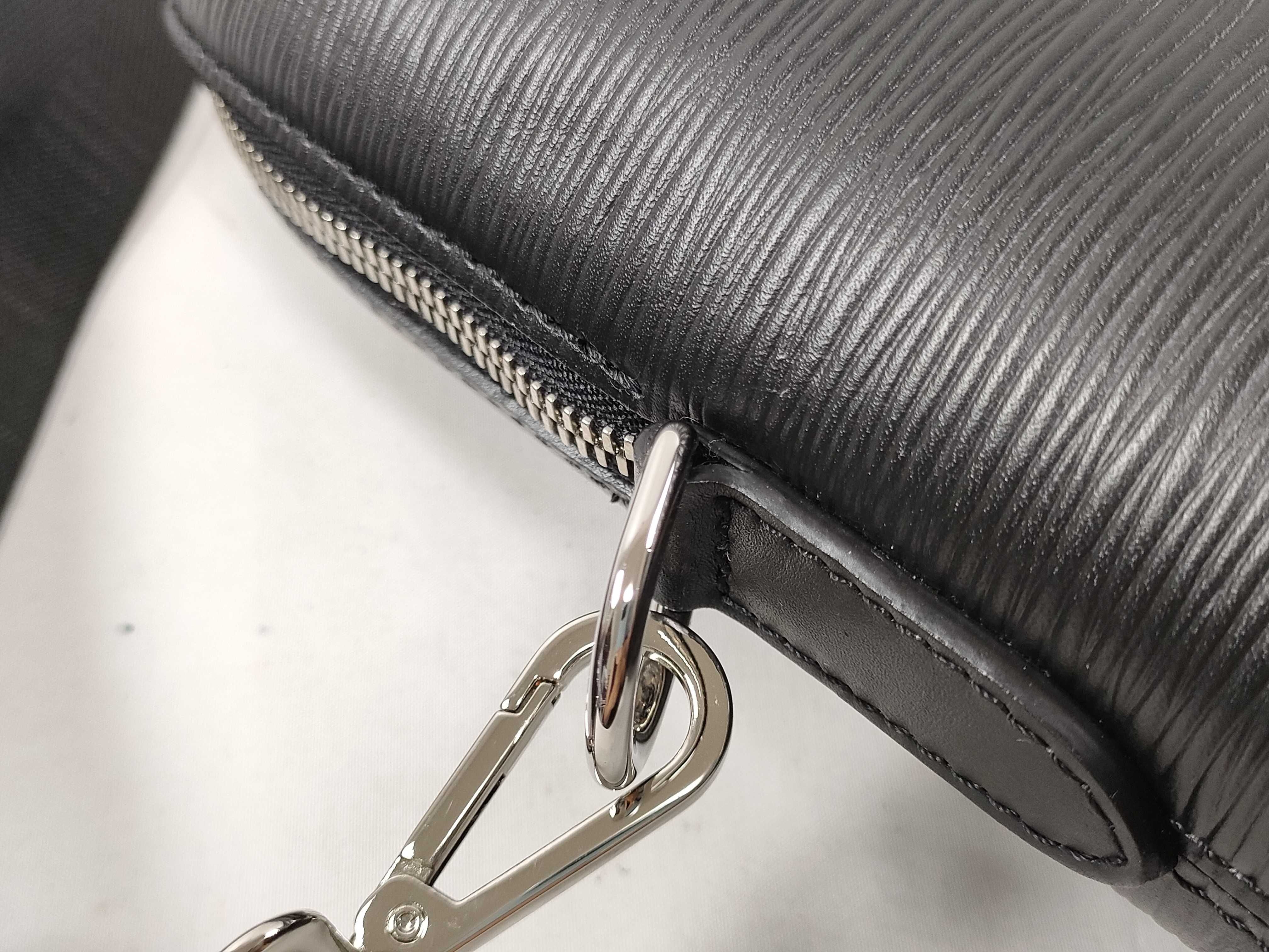 Epi Leather Jour Business Bag Shoulder Bag Black Serial Number Business Bag — view 5