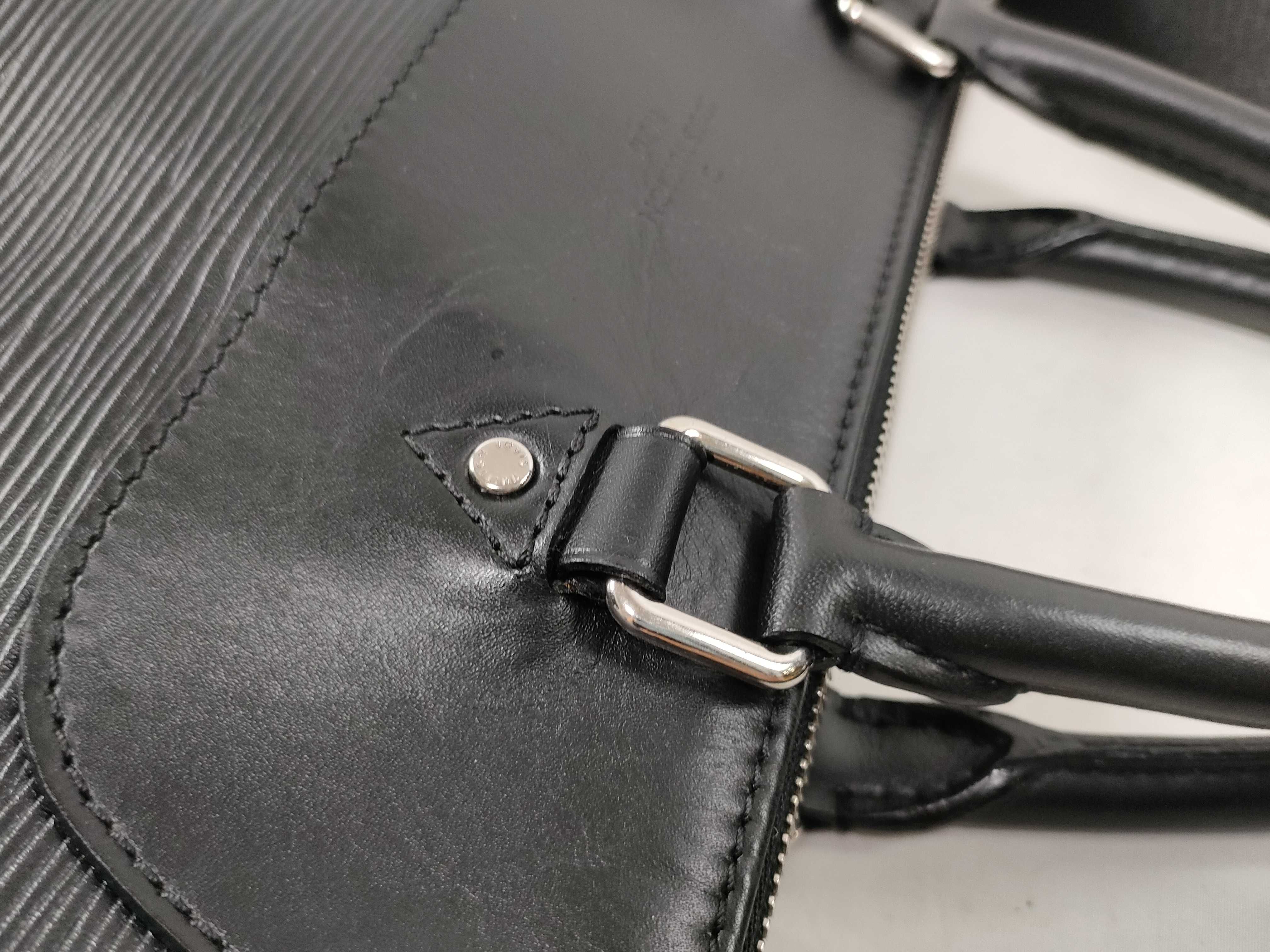 Epi Leather Jour Business Bag Shoulder Bag Black Serial Number Business Bag — view 8