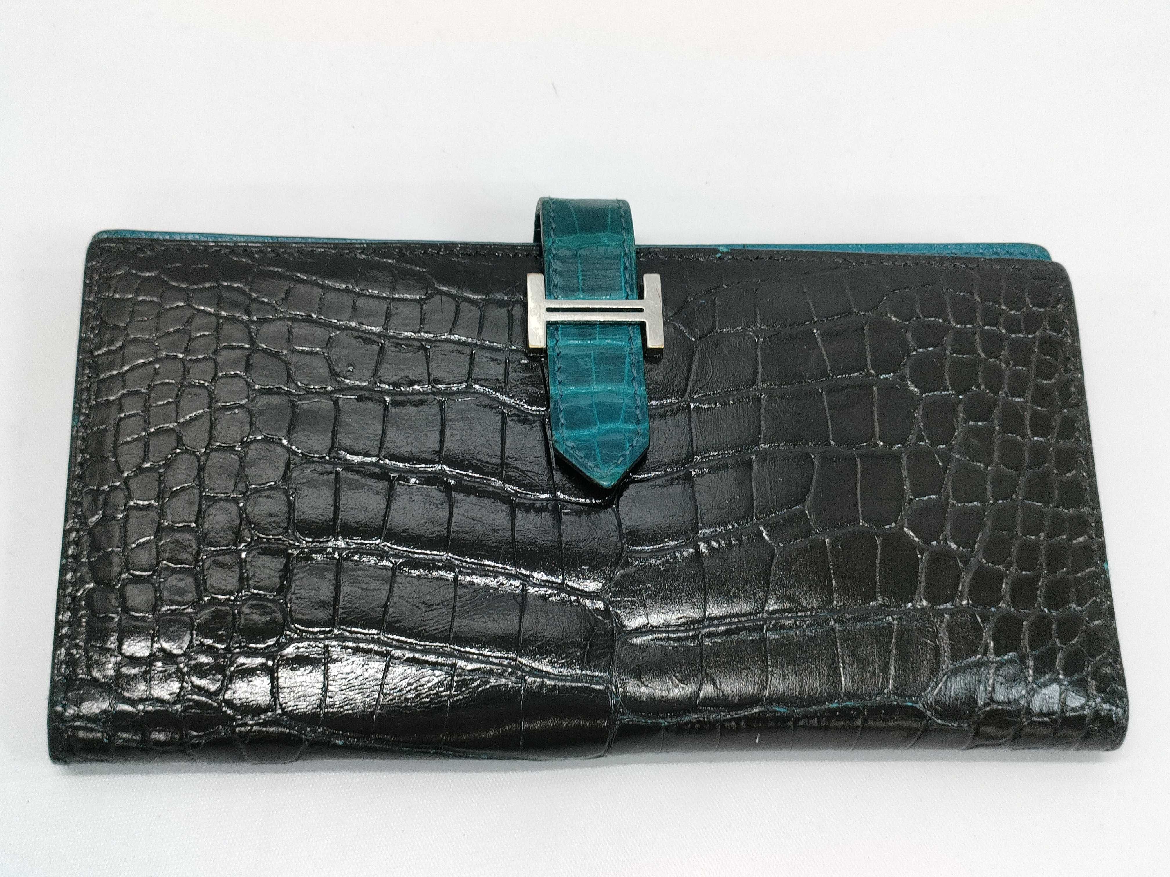 Bearn Hermes Bearn Soufflé Alligator Wallet — view 5