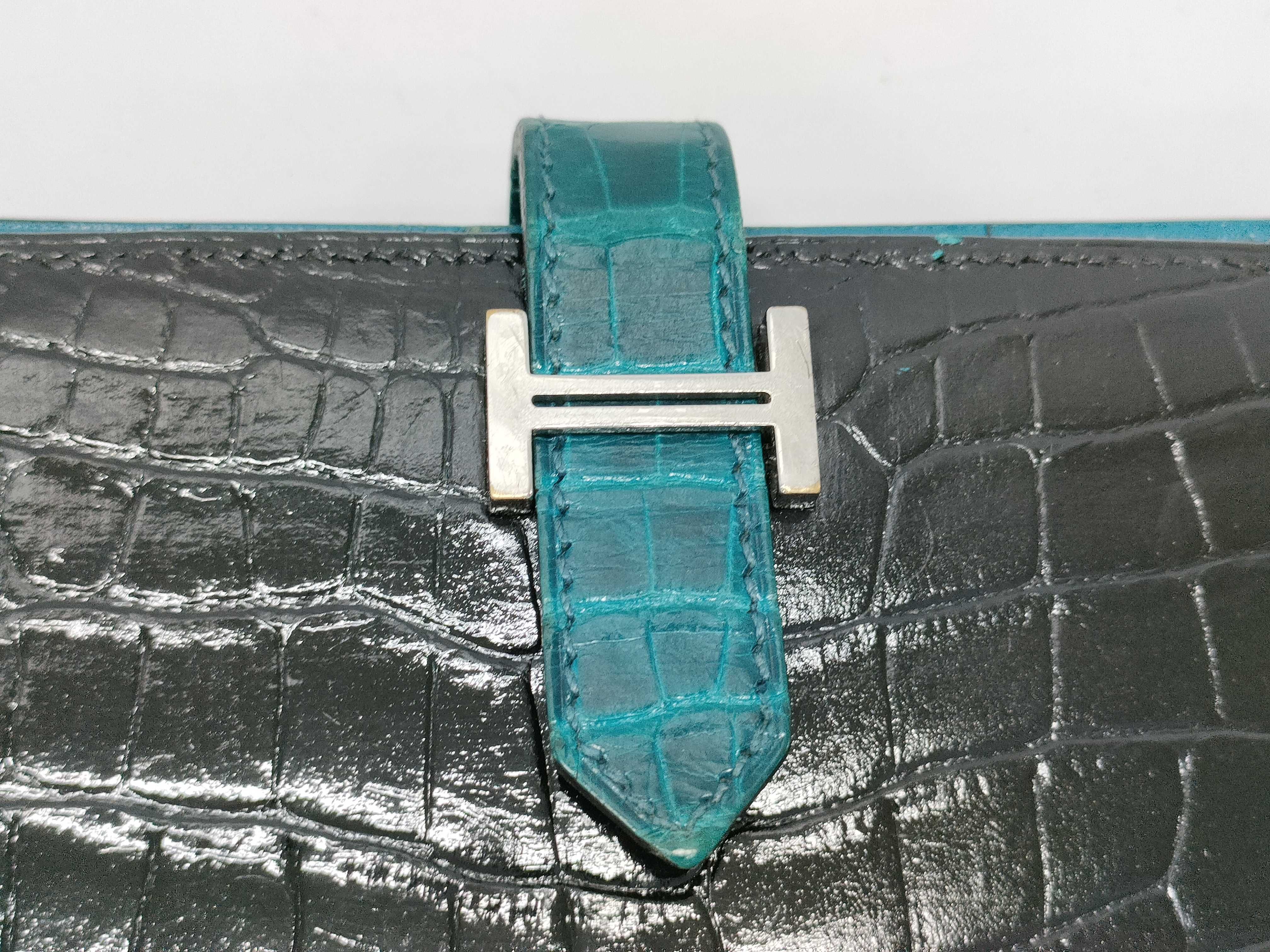 Bearn Hermes Bearn Soufflé Alligator Wallet — view 7