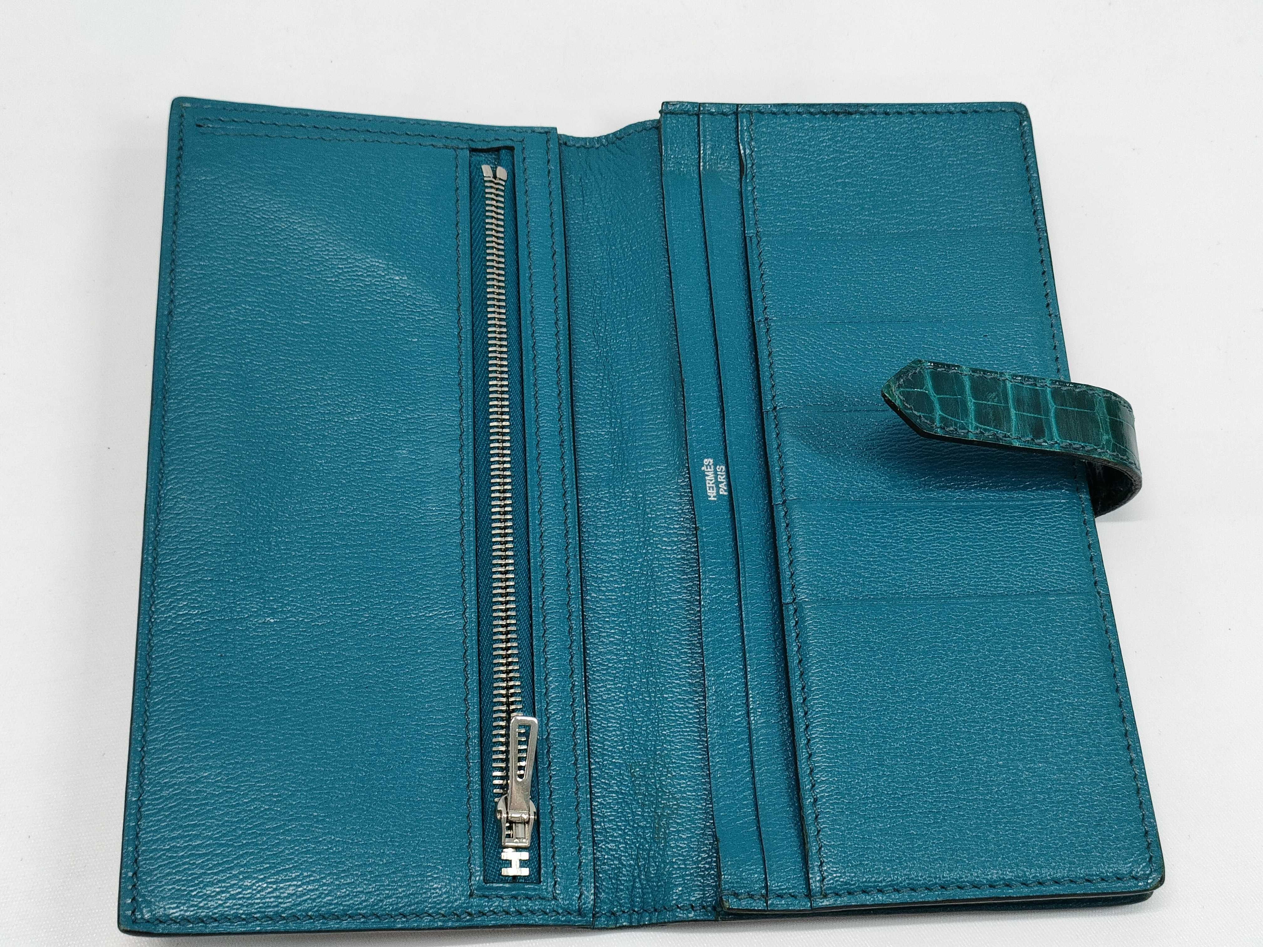 Bearn Hermes Bearn Soufflé Alligator Wallet — view 8