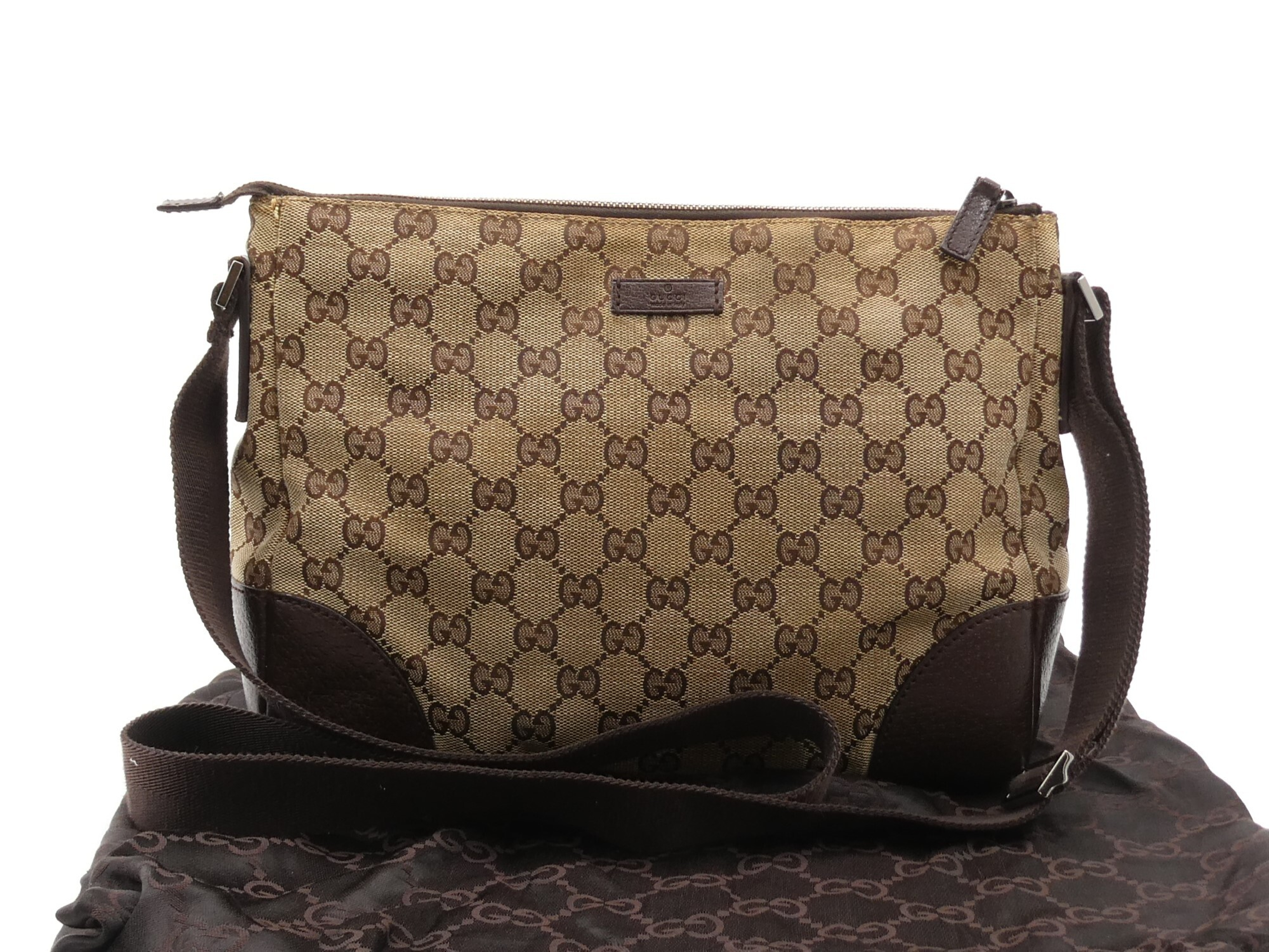 GG Canvas Leather Shoulder Bag