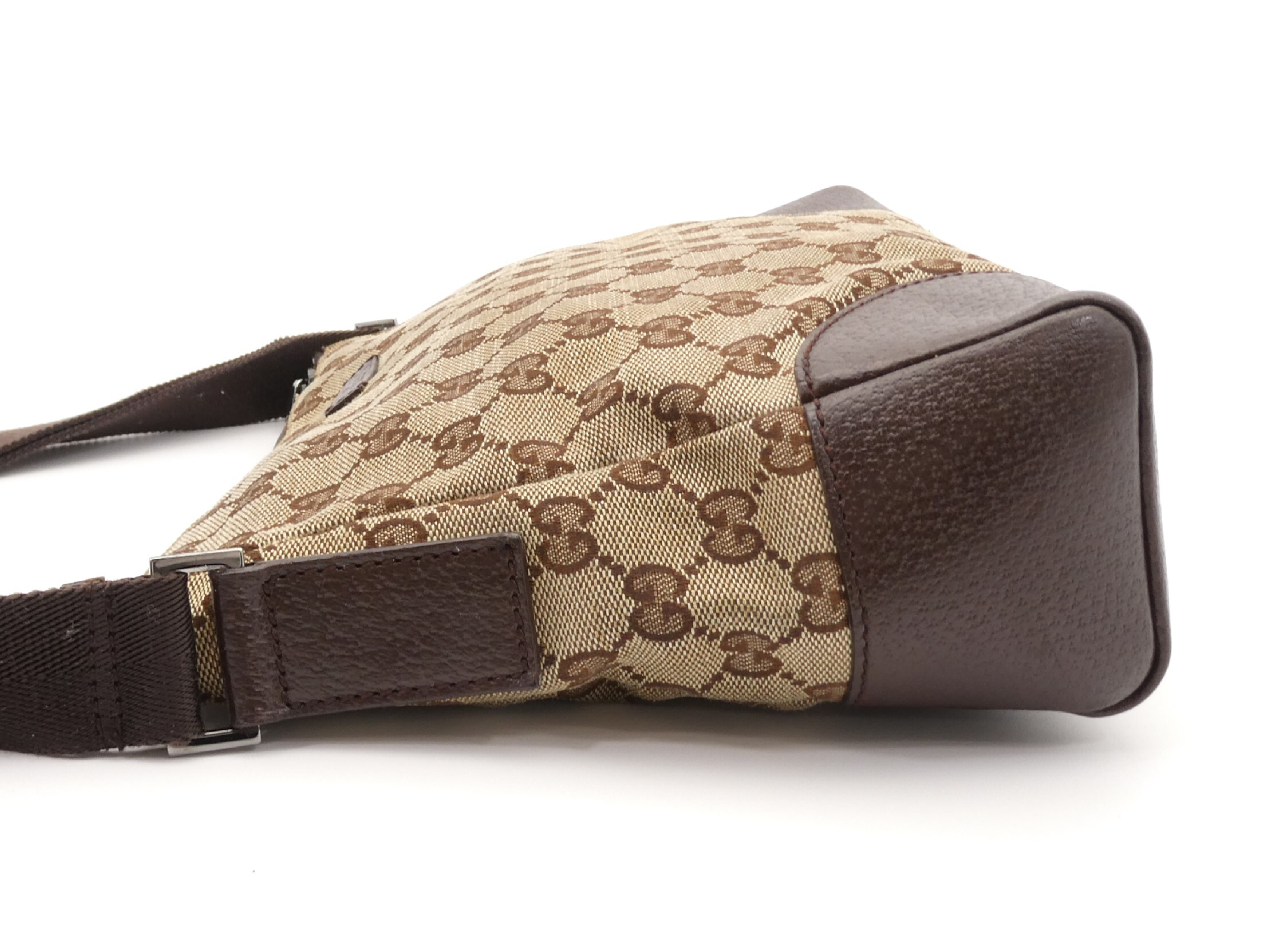 GG Canvas Leather Shoulder Bag — view 3
