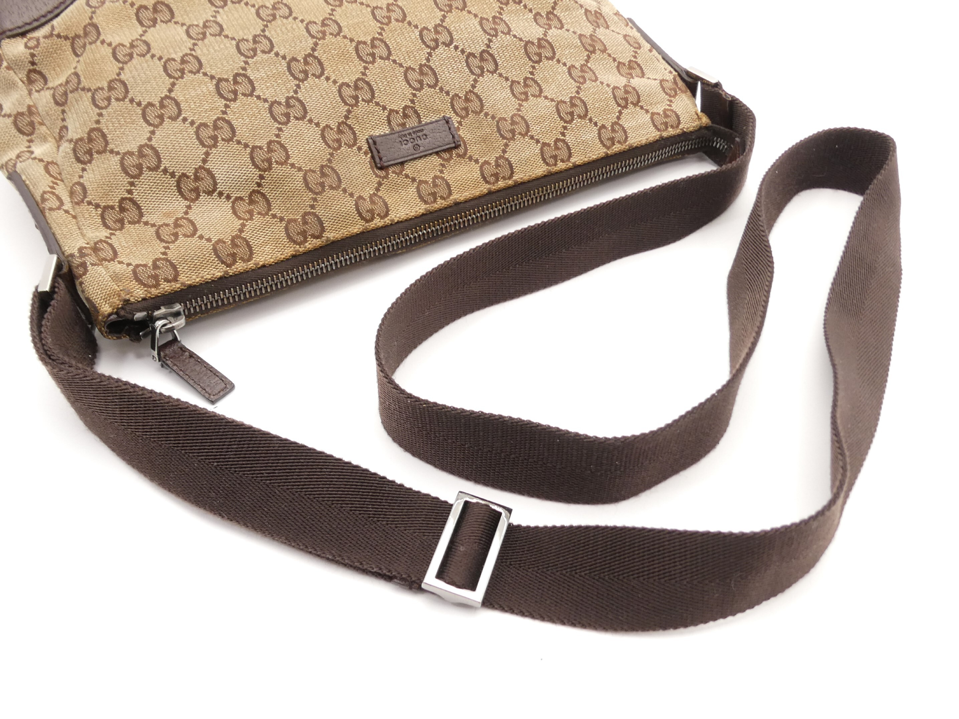 GG Canvas Leather Shoulder Bag — view 6