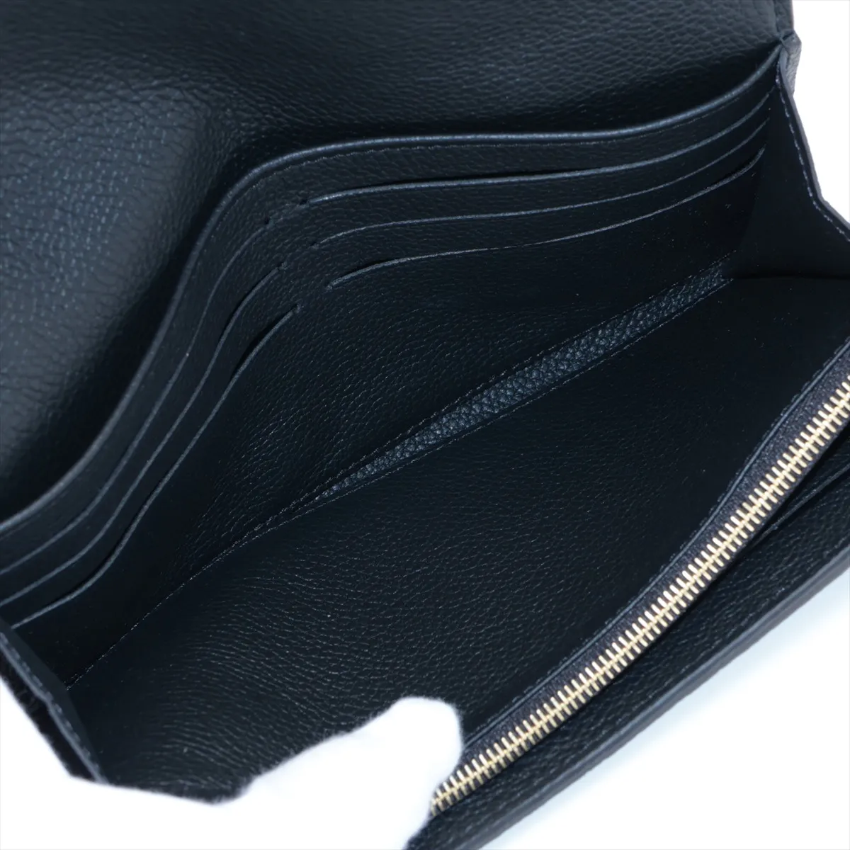 Bicolor Monogram Empreinte Portefeuille Sarah M80496 Noir x Cream Long Wallet (RFID detected) — view 5