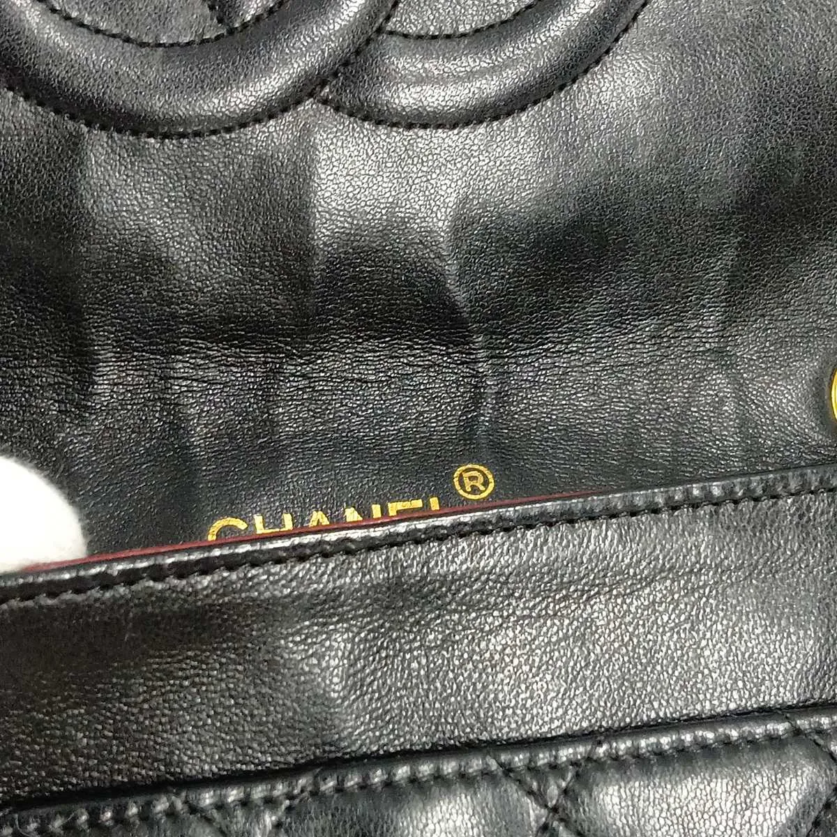 Matelassé Lambskin Single Flap Single Chain Bag, Black with Gold Hardware, 0675030 (Serial Number in the 0s) — view 14