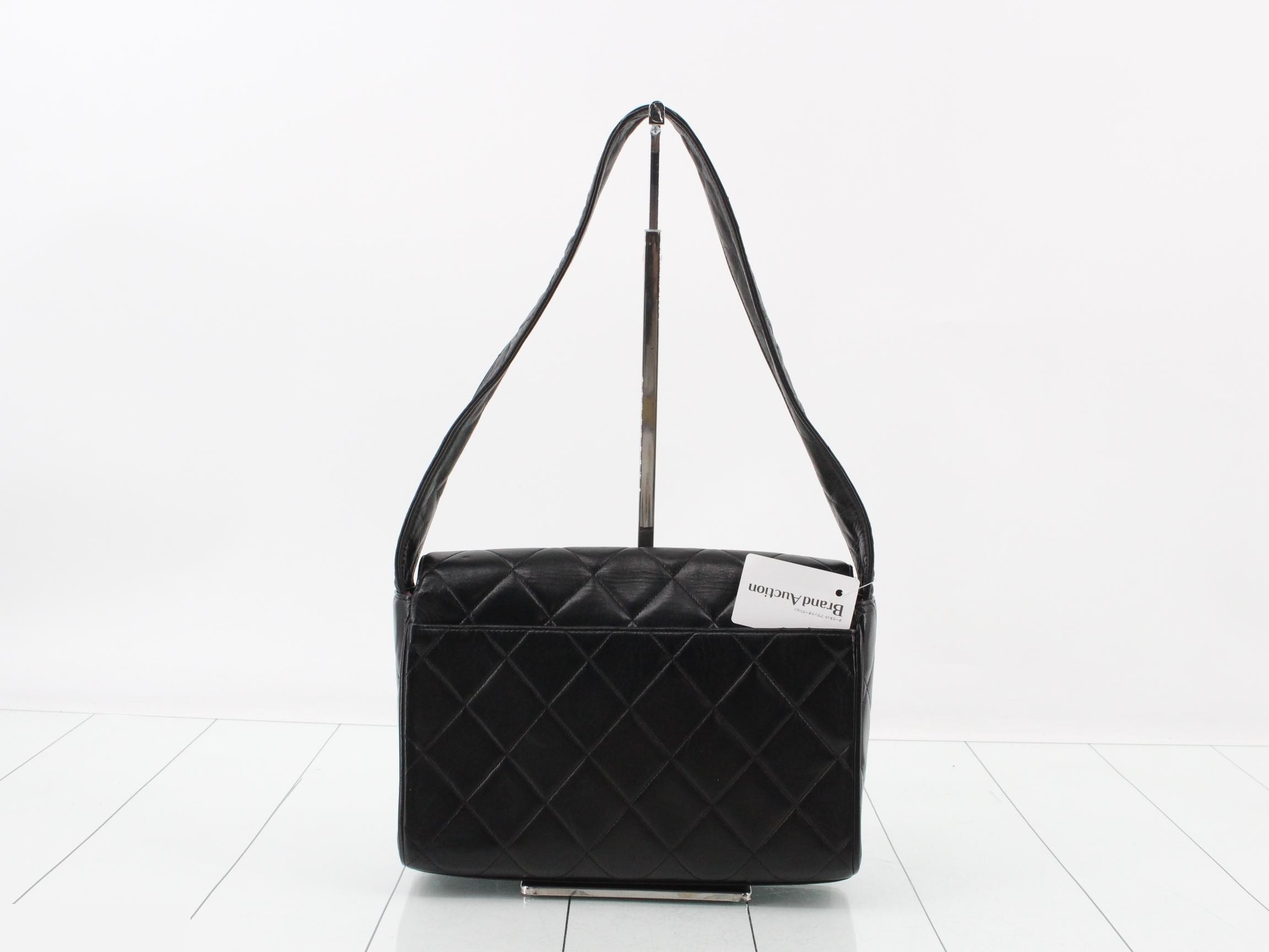 Matelassé Lambskin One-Shoulder Bag with Coco Mark — view 2