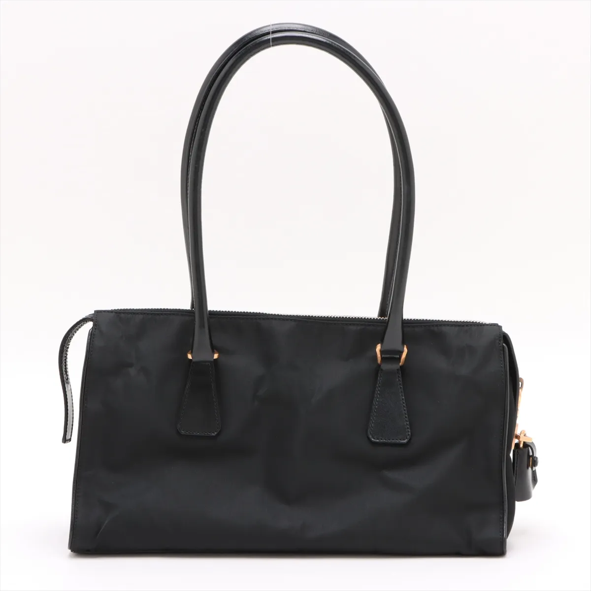 Tessuto Nylon x Leather Handbag Black BR0345 Bearer Guarantee — view 2