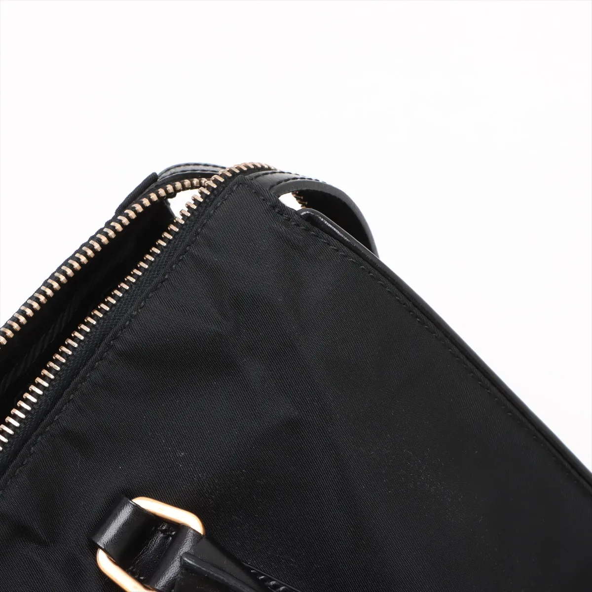 Tessuto Nylon x Leather Handbag Black BR0345 Bearer Guarantee — view 11