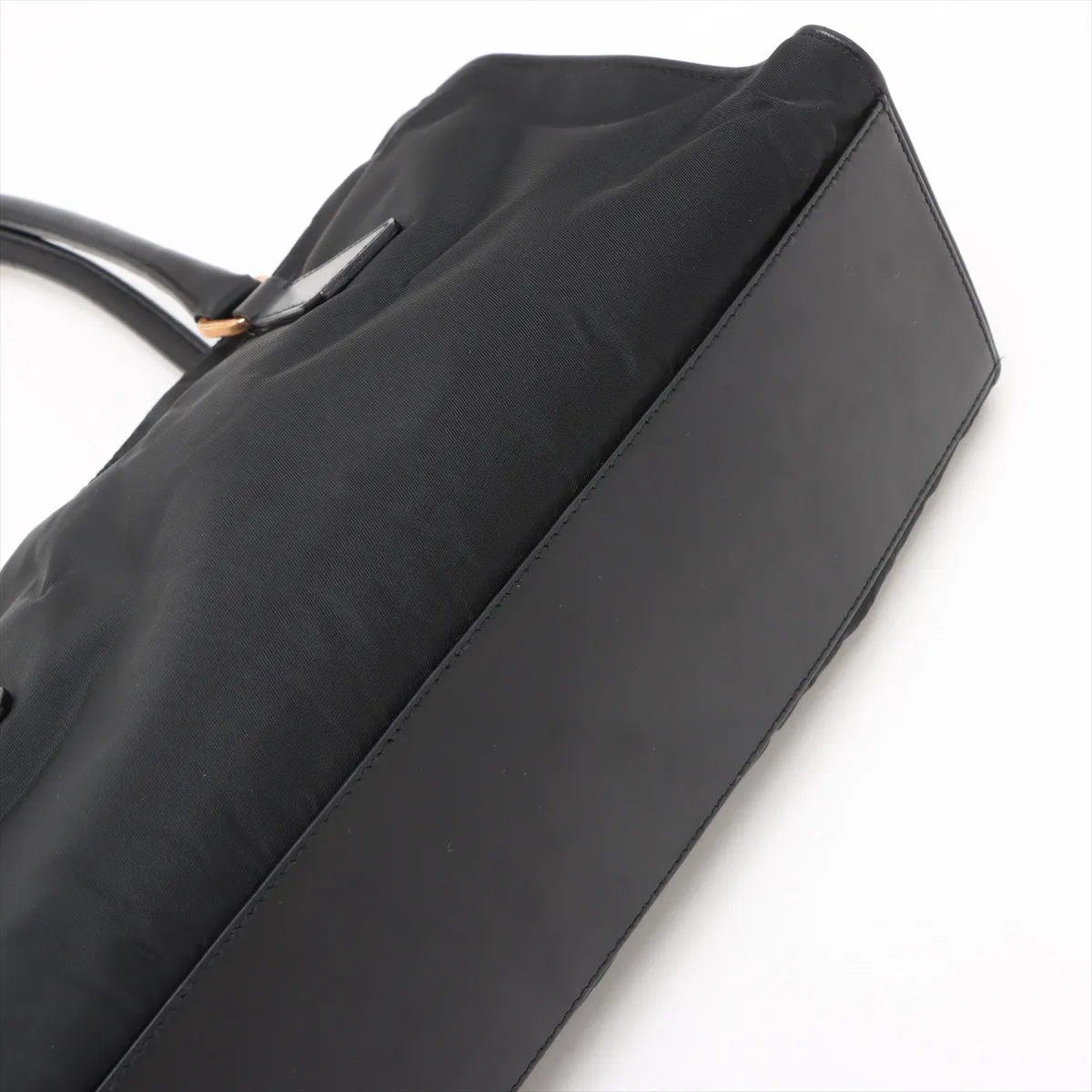 Tessuto Nylon x Leather Handbag Black BR0345 Bearer Guarantee — view 13
